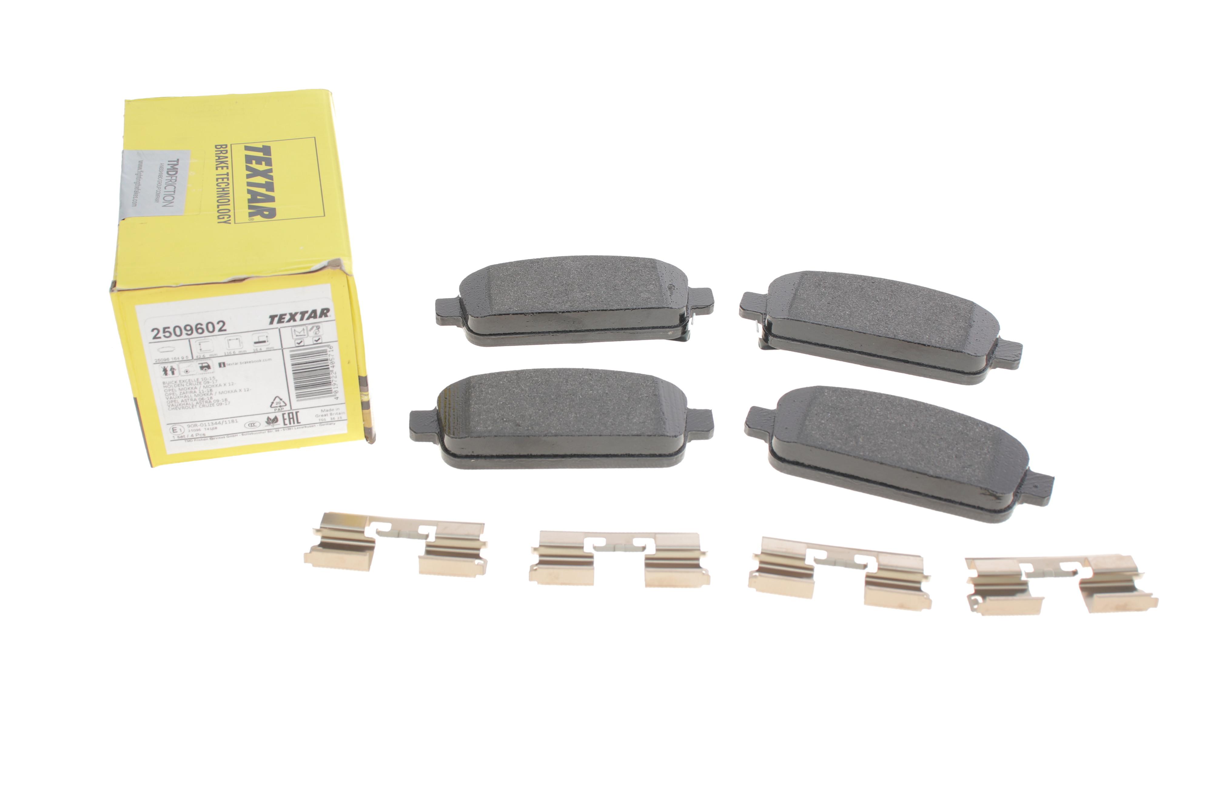 Колодки гальмівні (задні) Opel Astra J 09 - R16 (TRW) Q+