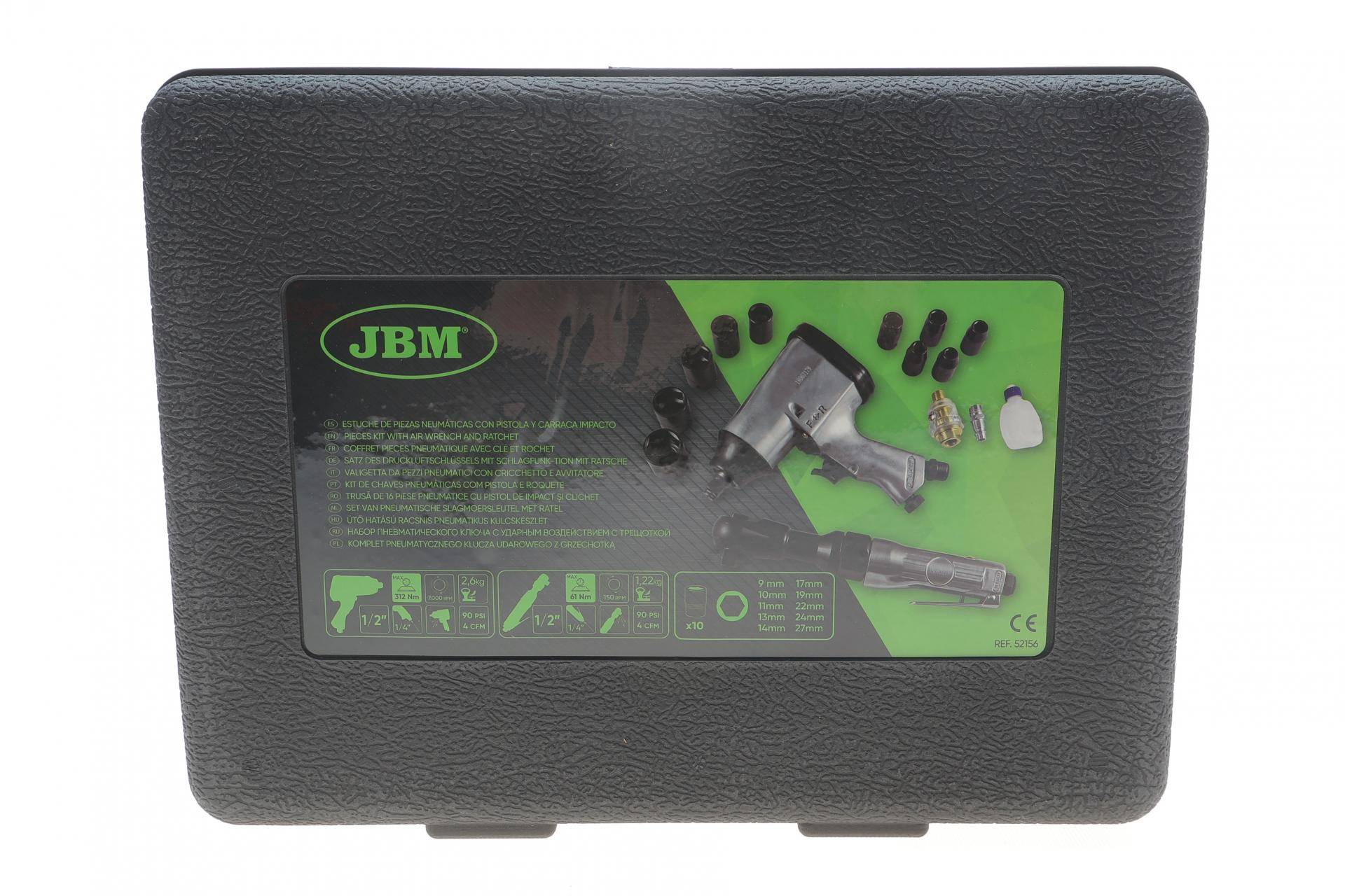 Набір інструменту пневматичного 1/2" 312 Нм/61 Нм