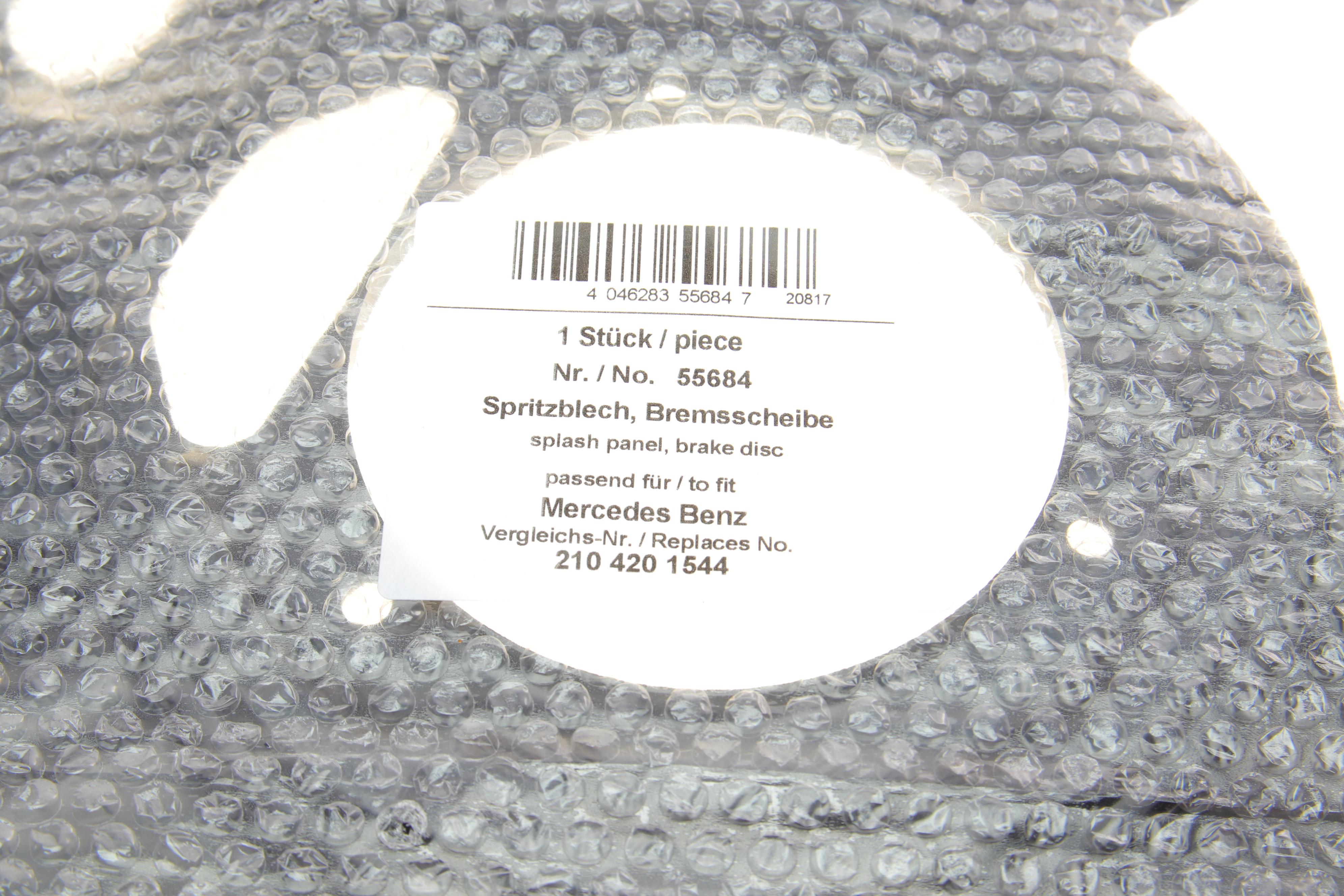 Защита диска тормозного (заднего) (R) MB C-class (W202) 93-00/E-class (W210) 95-02