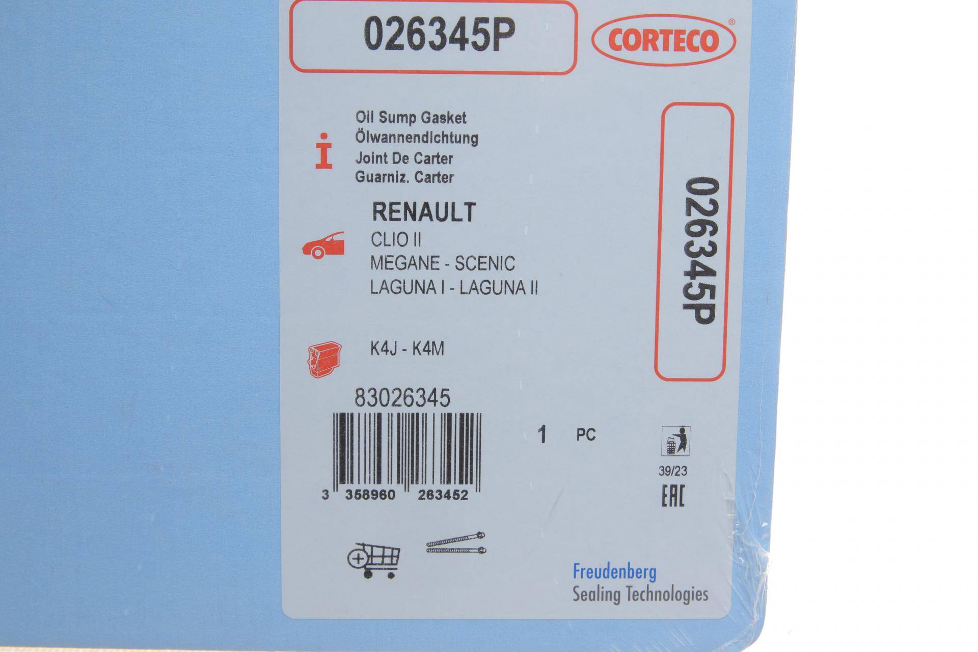 Прокладка піддона Renault Kangoo 1.5dCi