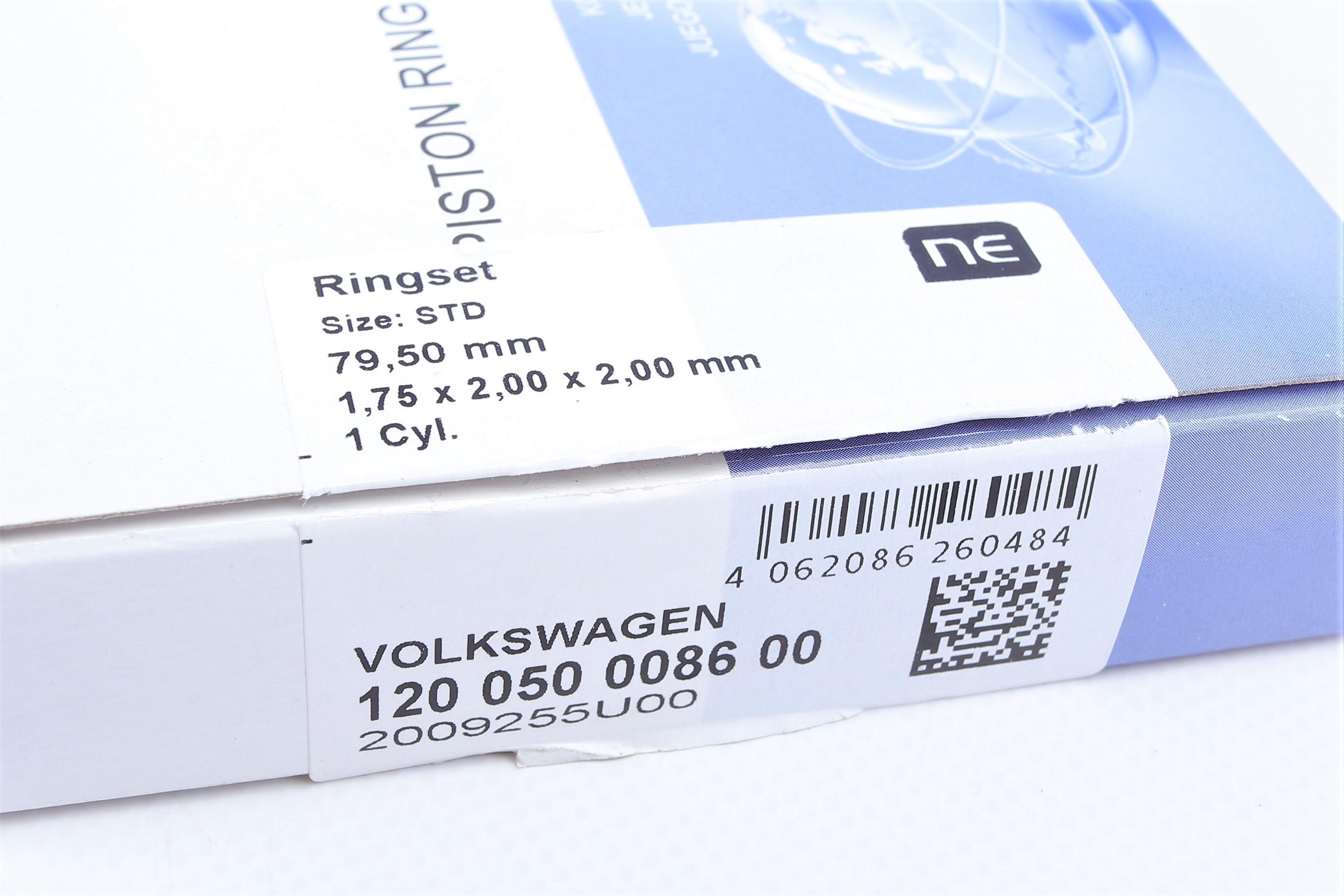 Кольца поршневые VW Polo/Skoda Fabia 1.4TDI 14- (79.50mm/STD) (1.75-2.0-2.0) = 8950980000