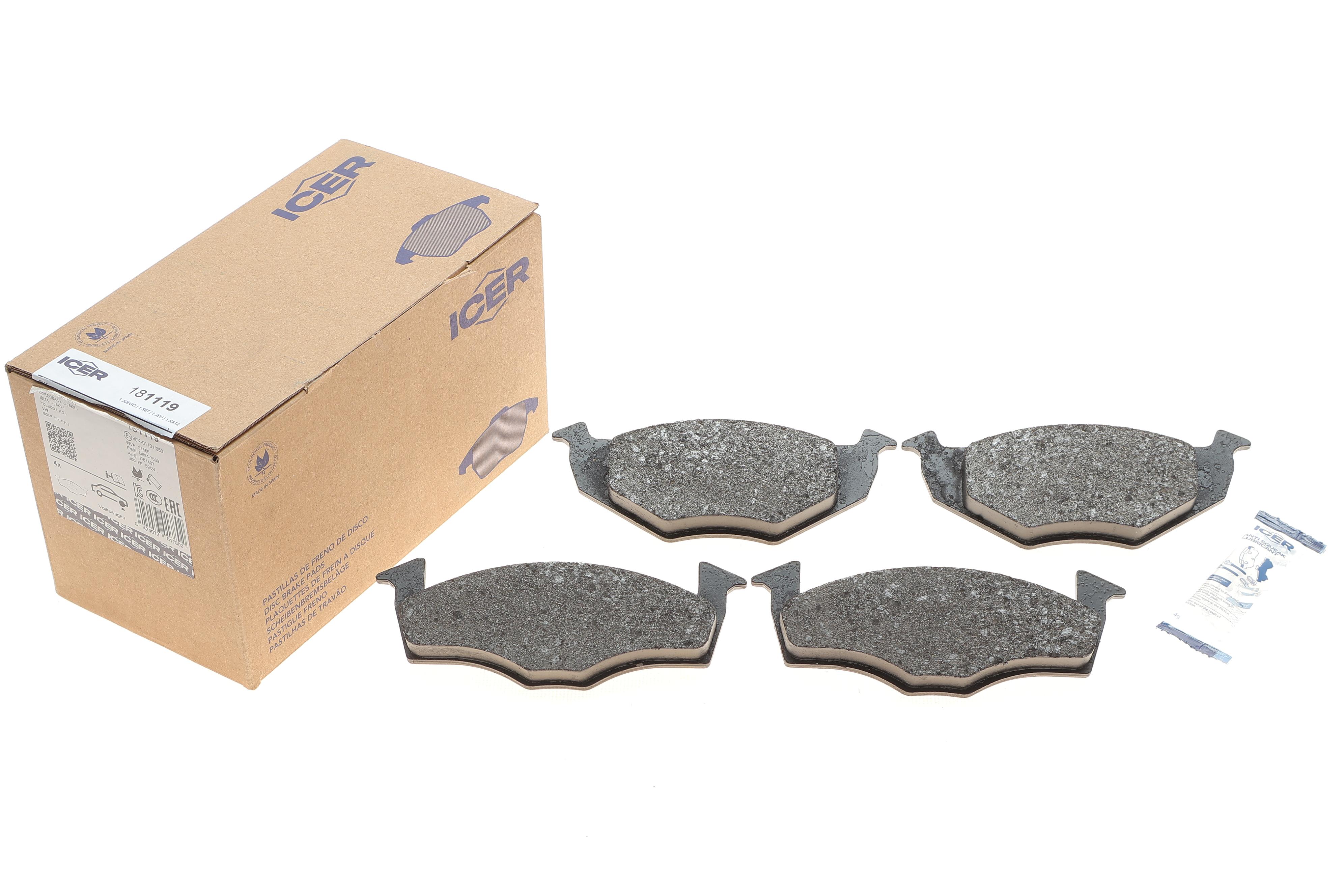 Колодки тормозные (передние) Seat Cordoba/Ibiza/Toledo 93-02/VW Golf III/Polo 91-02