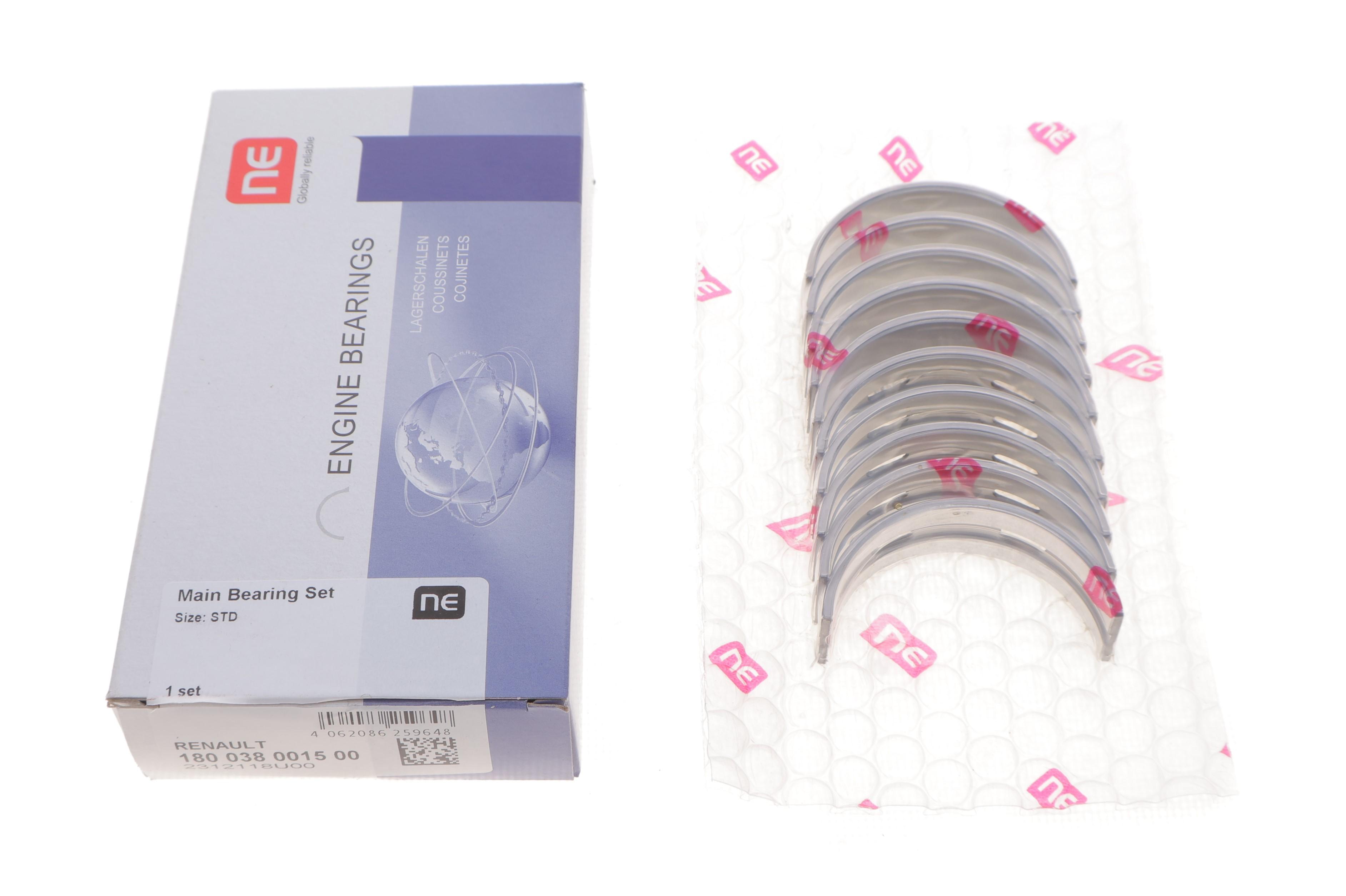 Вкладиші корінні Renault Trafic III 1.6dCi/Opel Vivaro B 1.6CDTI 14- (STD) (R9M) = 6038150000