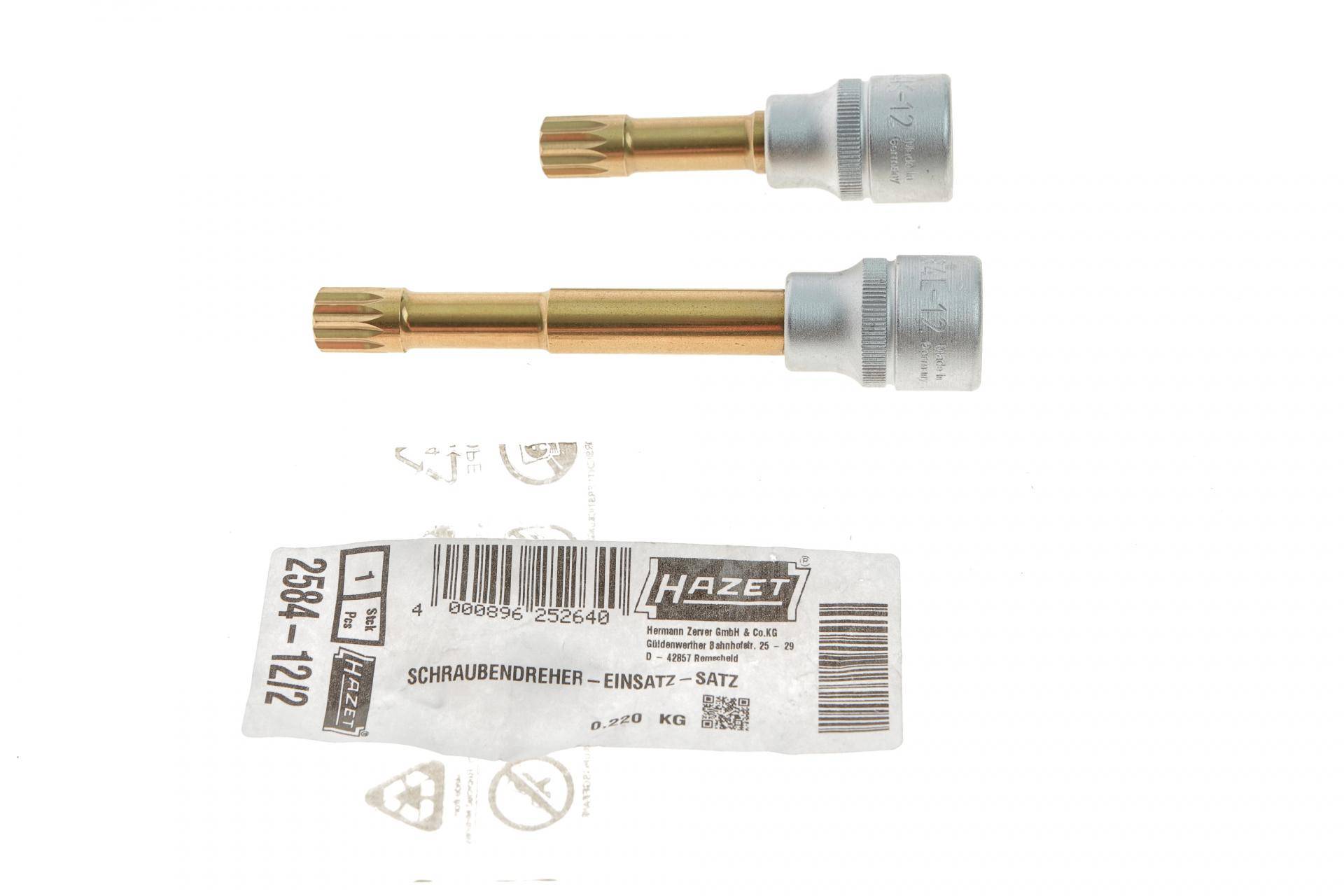 Набір головок 1/2" зі вставками XZN 2 од.