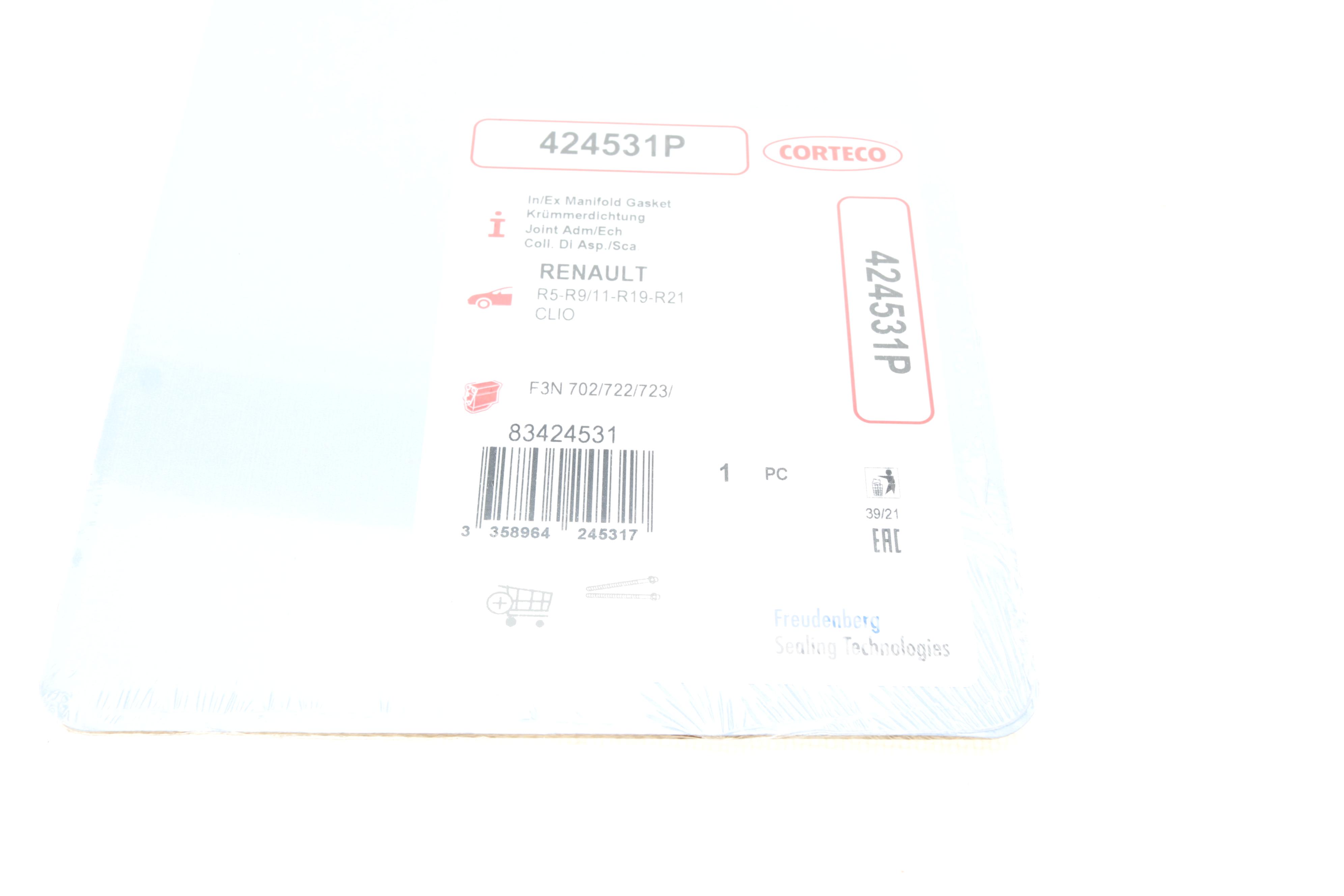 Прокладка колектора впускного/випускного Renault Kangoo 1.9/Trafic 1.7