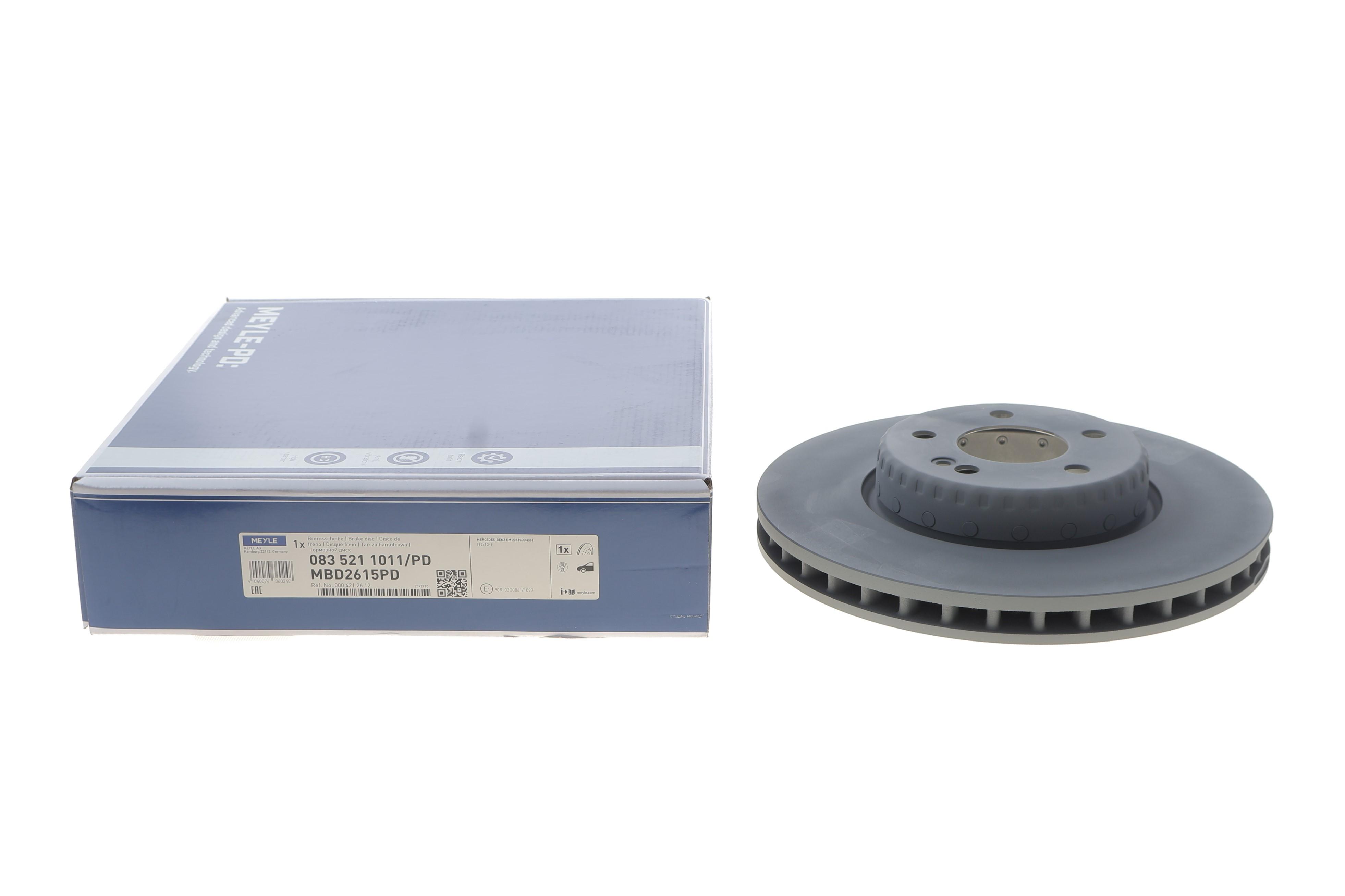 Диск гальмівний (передній) MB C-class (W205/S205/C205) 14- (318x30) (вентил.) (з покрит.)