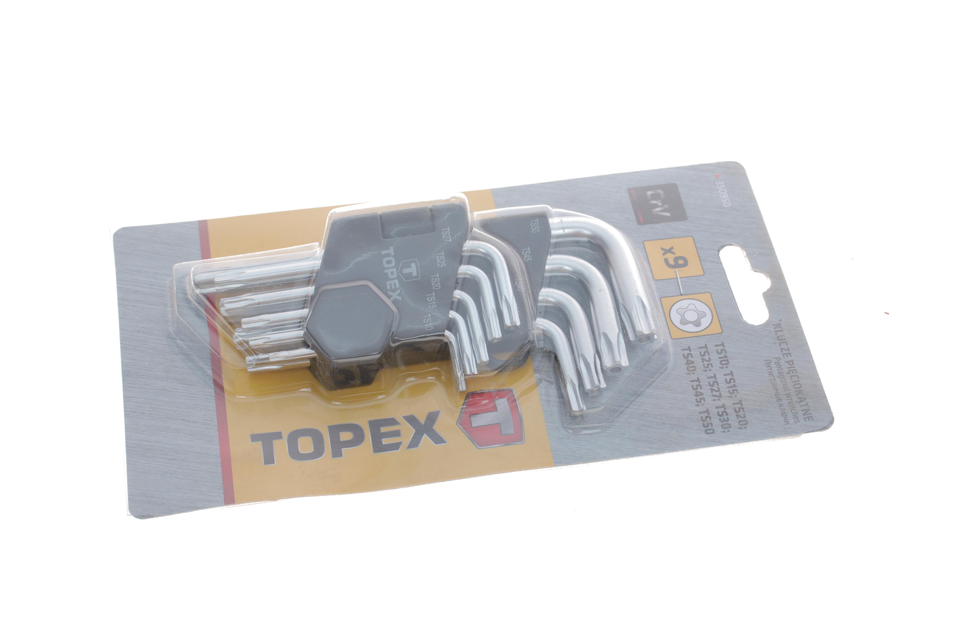 Набір ключів Г-под. Torx з отвором T10-T50 (Pentalobe)