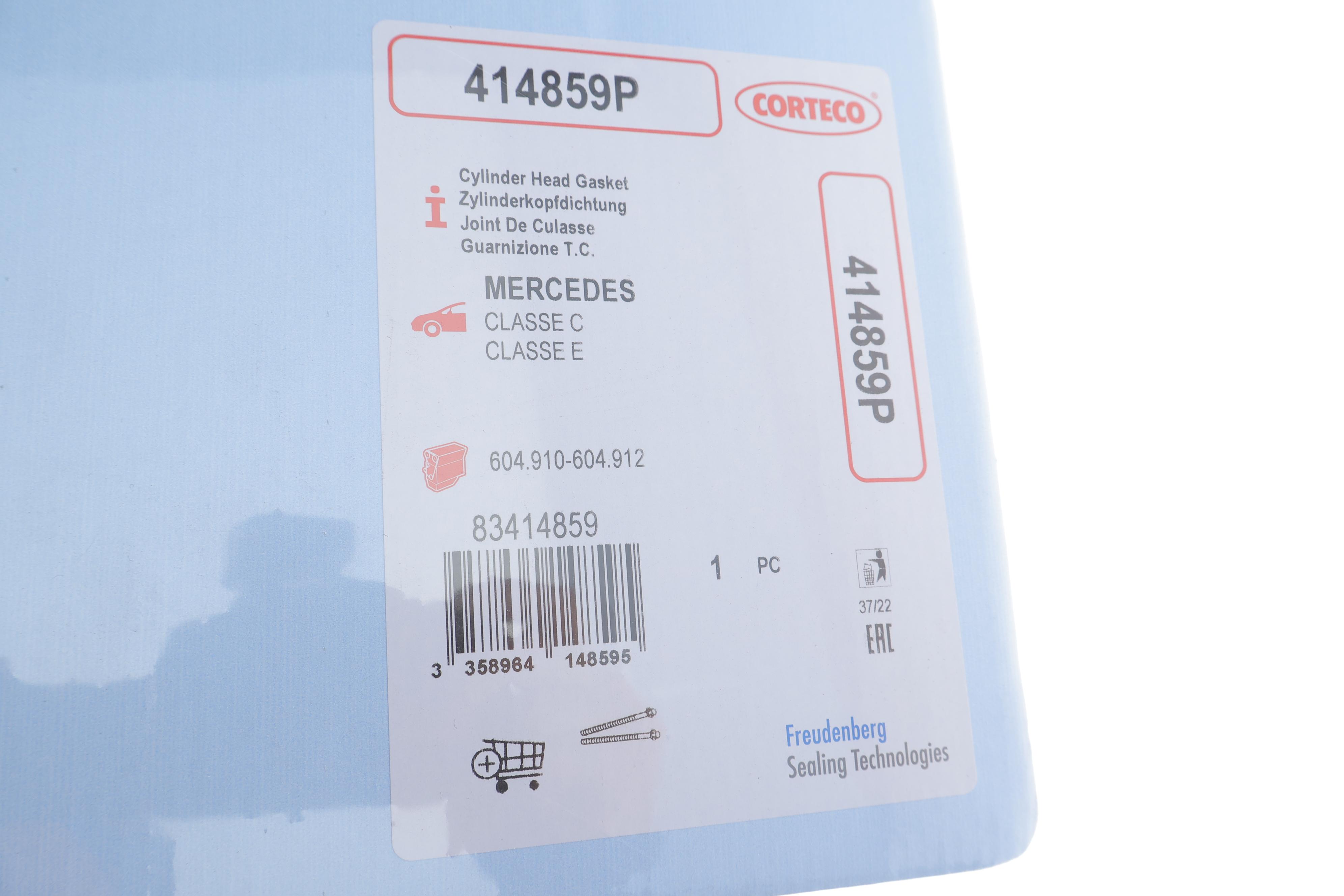 Прокладка ГБЦ MB C-class (W202)/E-class (W210) 2.2D 93-01 (OM604) (1.65mm), Ø89,50mm