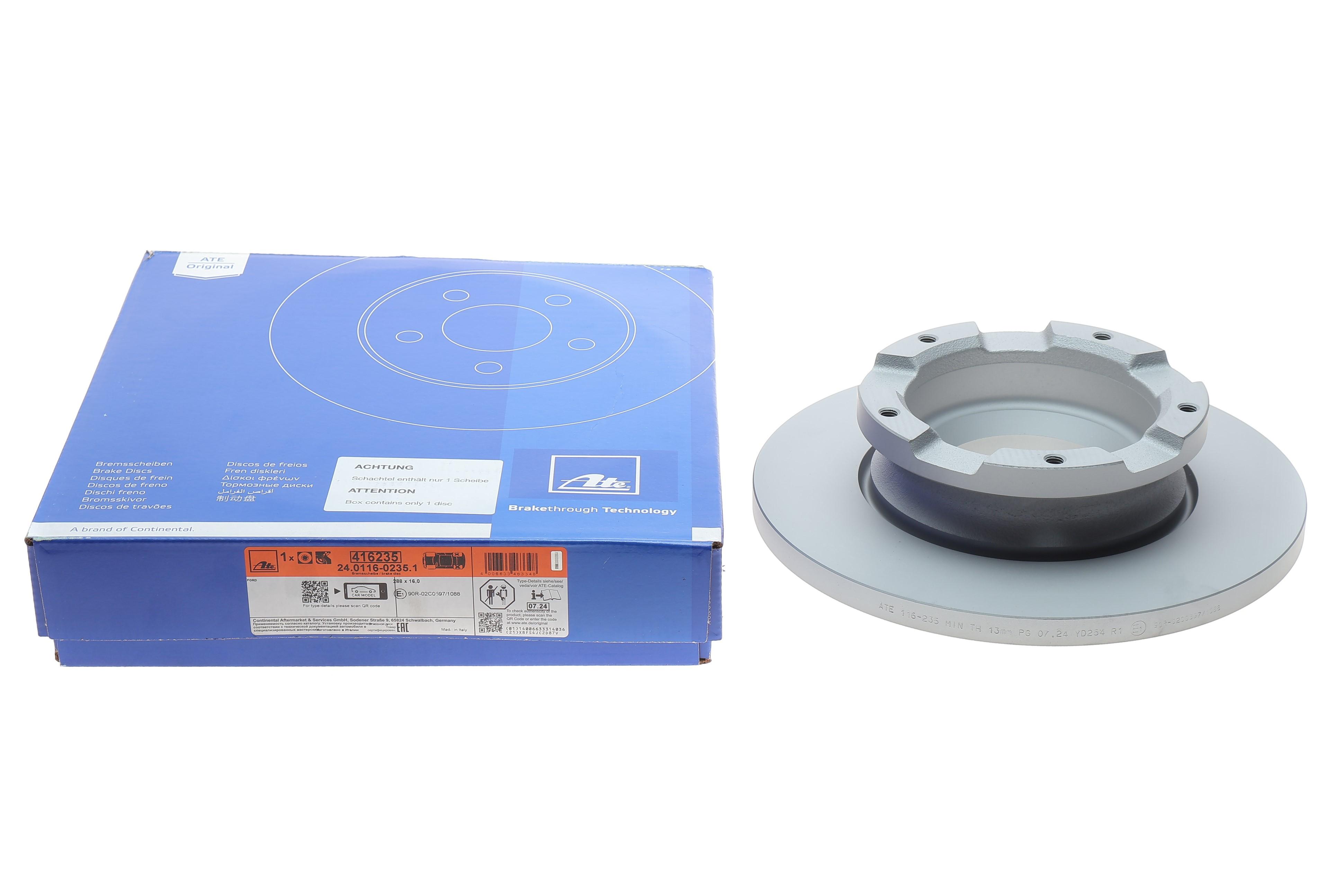 Диск тормозной (задний) Ford Transit 12- (288x16) (+ ABS)