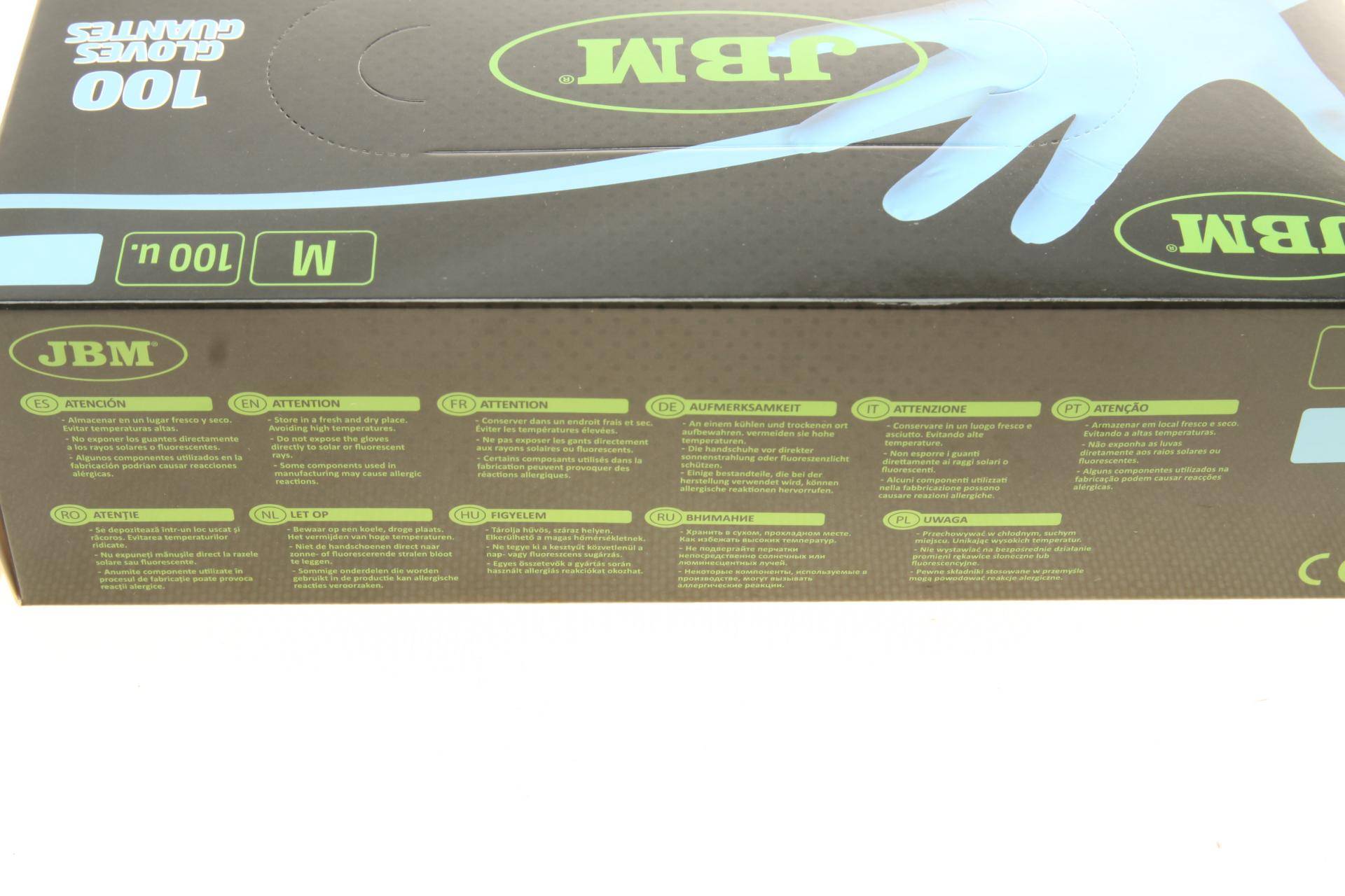 Рукавиці нітрилові (M) 100 шт. 3,5 mil (блакитні)