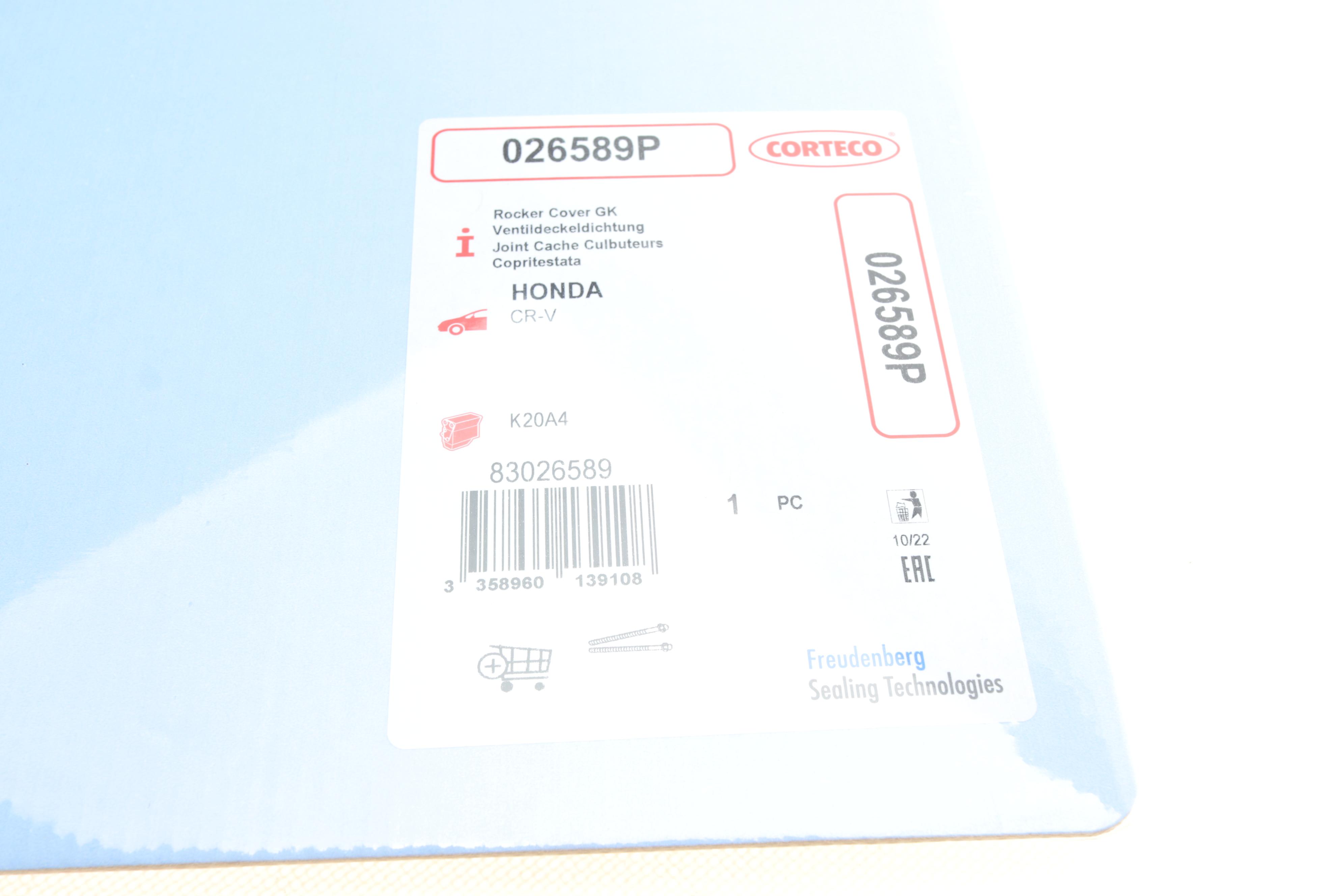 Прокладка кришки клапанів Honda Accord VII/ Civic (VII/ VIII)/ CR-V II/ FR-V/ INTEGRA 2.0-2.4 01-