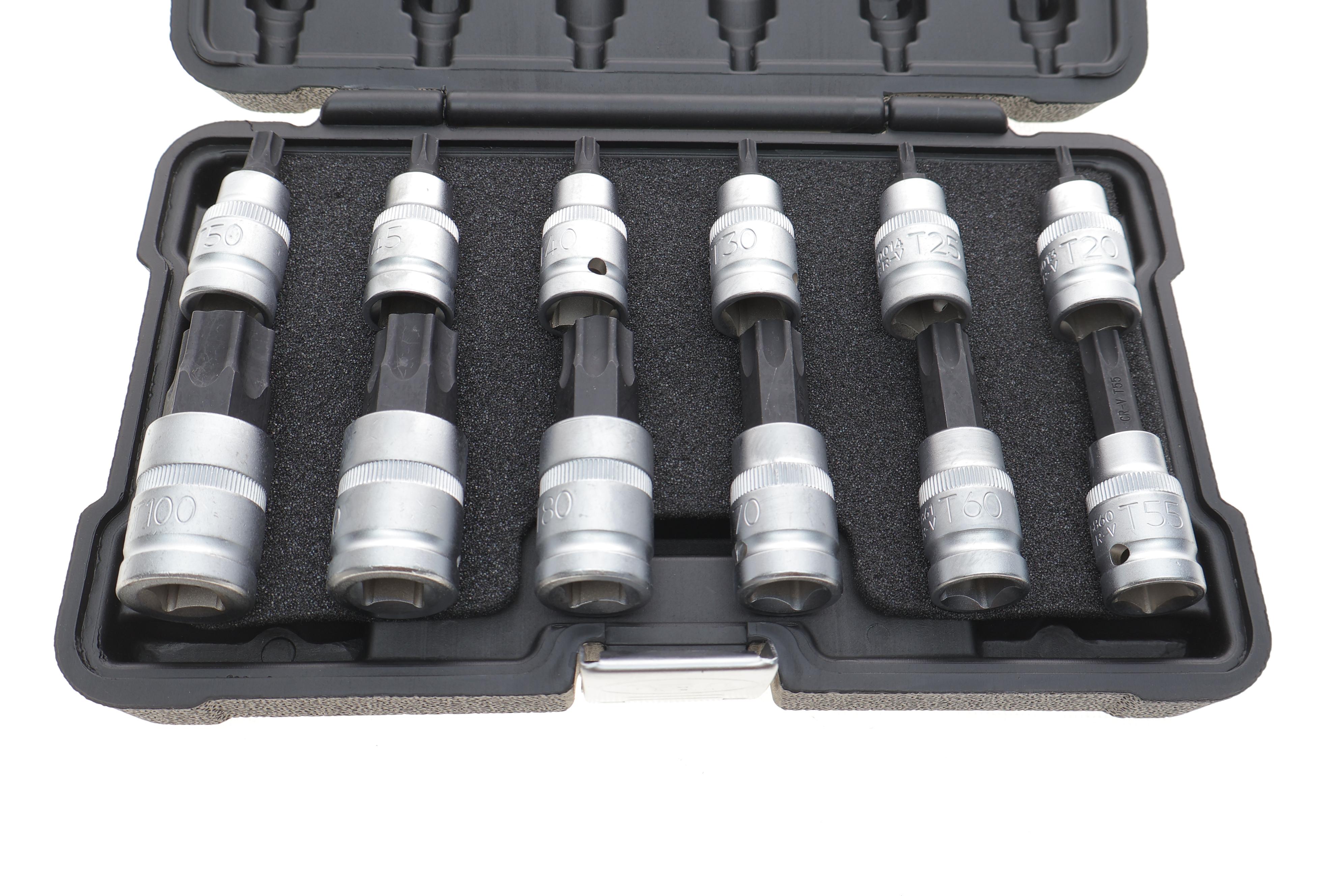 Набір головок 1/2" зі вставками Torx 12 од.