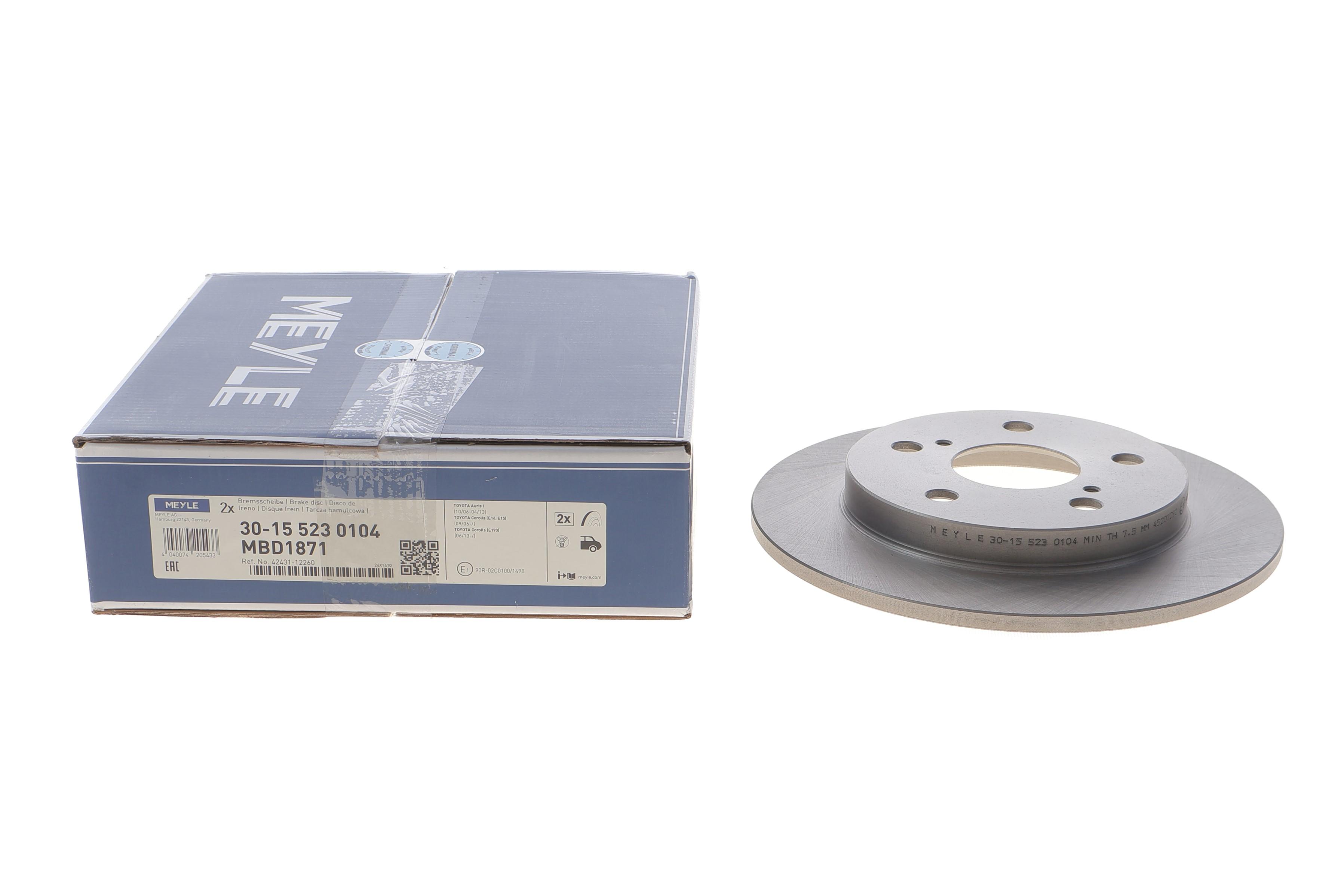 Диск тормозной (задний) Toyota Auris/Corolla 06- (259x9)