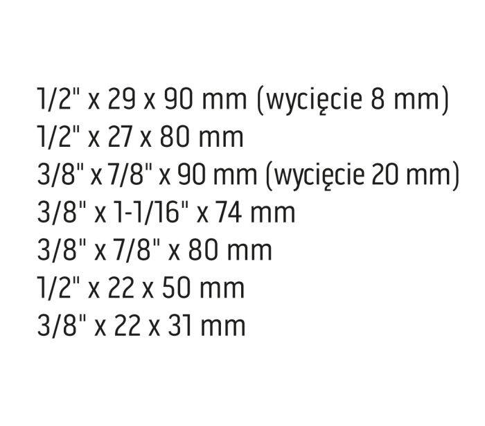 Набір інструментів для лямбда-зонда 1/2 (7шт)