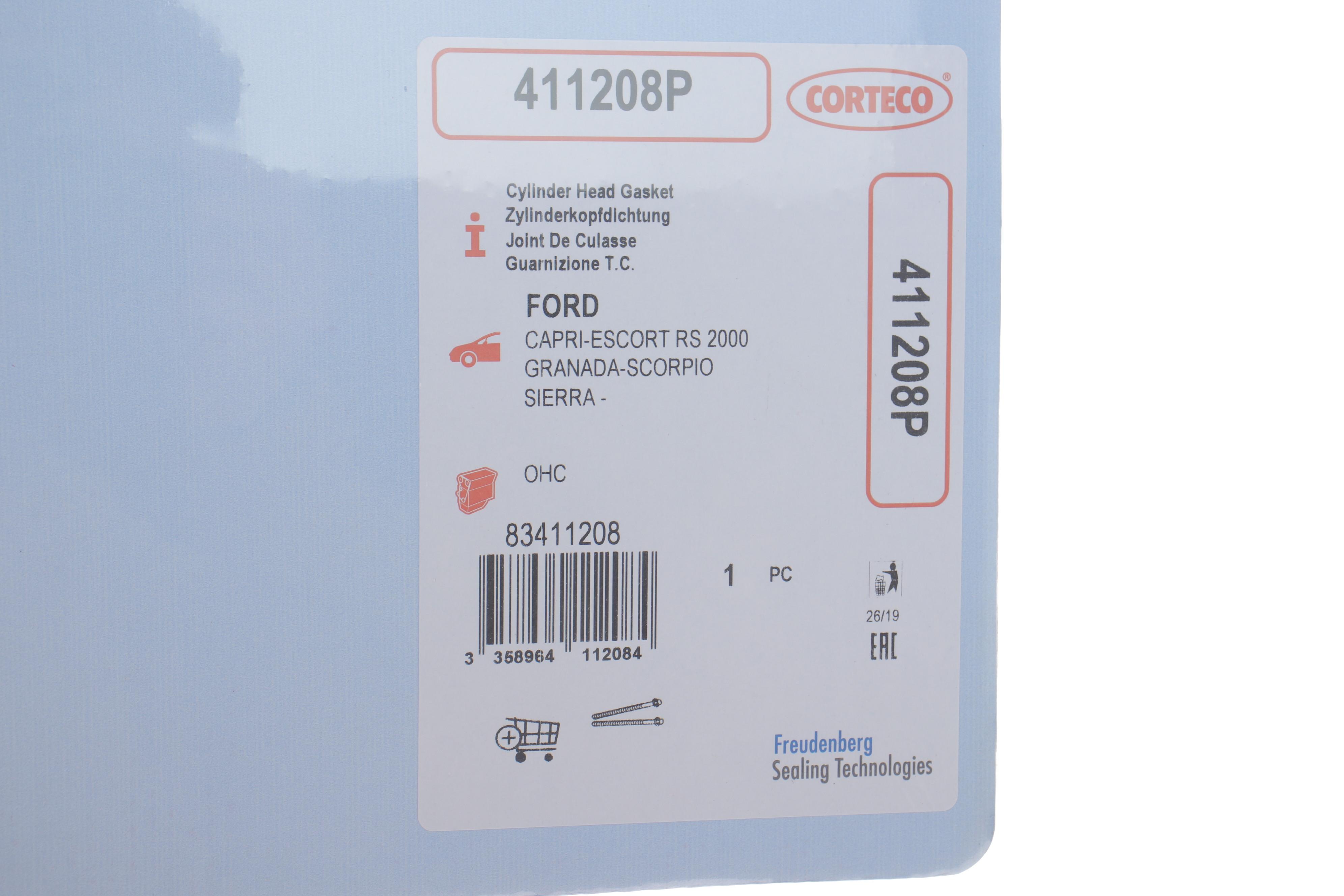 Прокладка ГБЦ Ford Transit 2.0 77-94 (Ø92,50mm) (1.40mm)