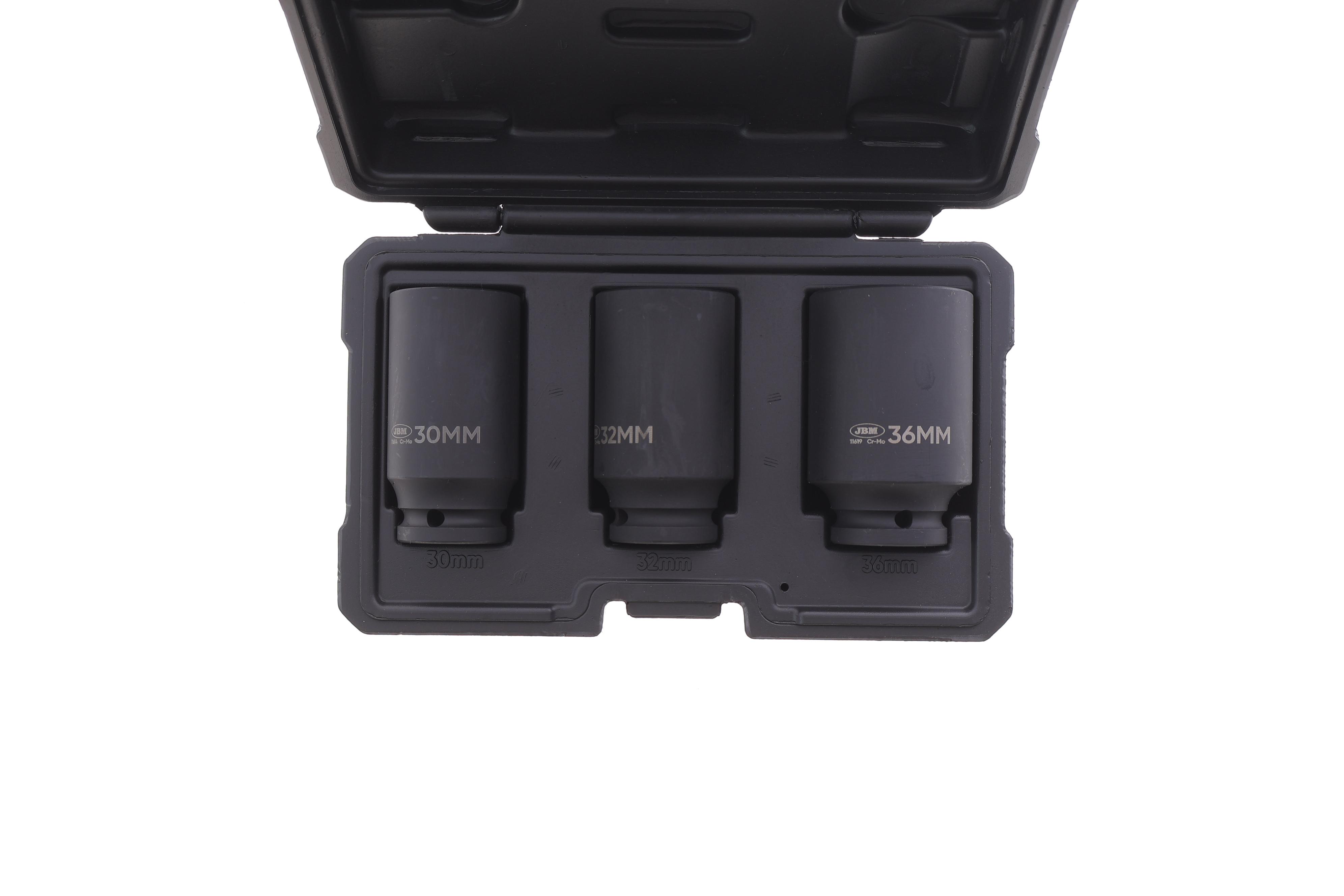 Набір ударних головок 12-граней 1/2" 30-32-36 мм Long 78 мм