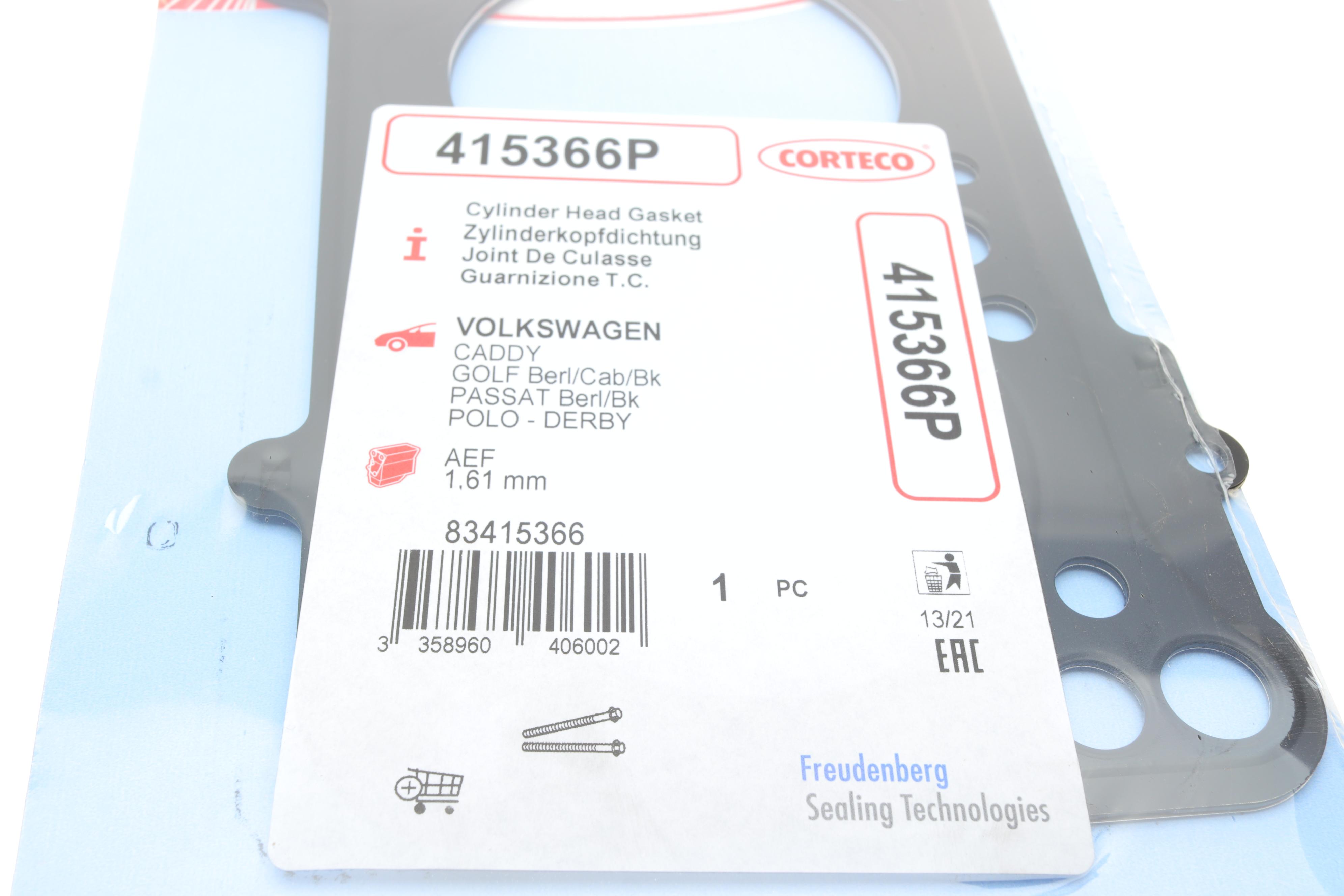 Прокладка ГБЦ VW T4 1.9D/TD, Ø81,00mm, 1,61mm, 3 метки