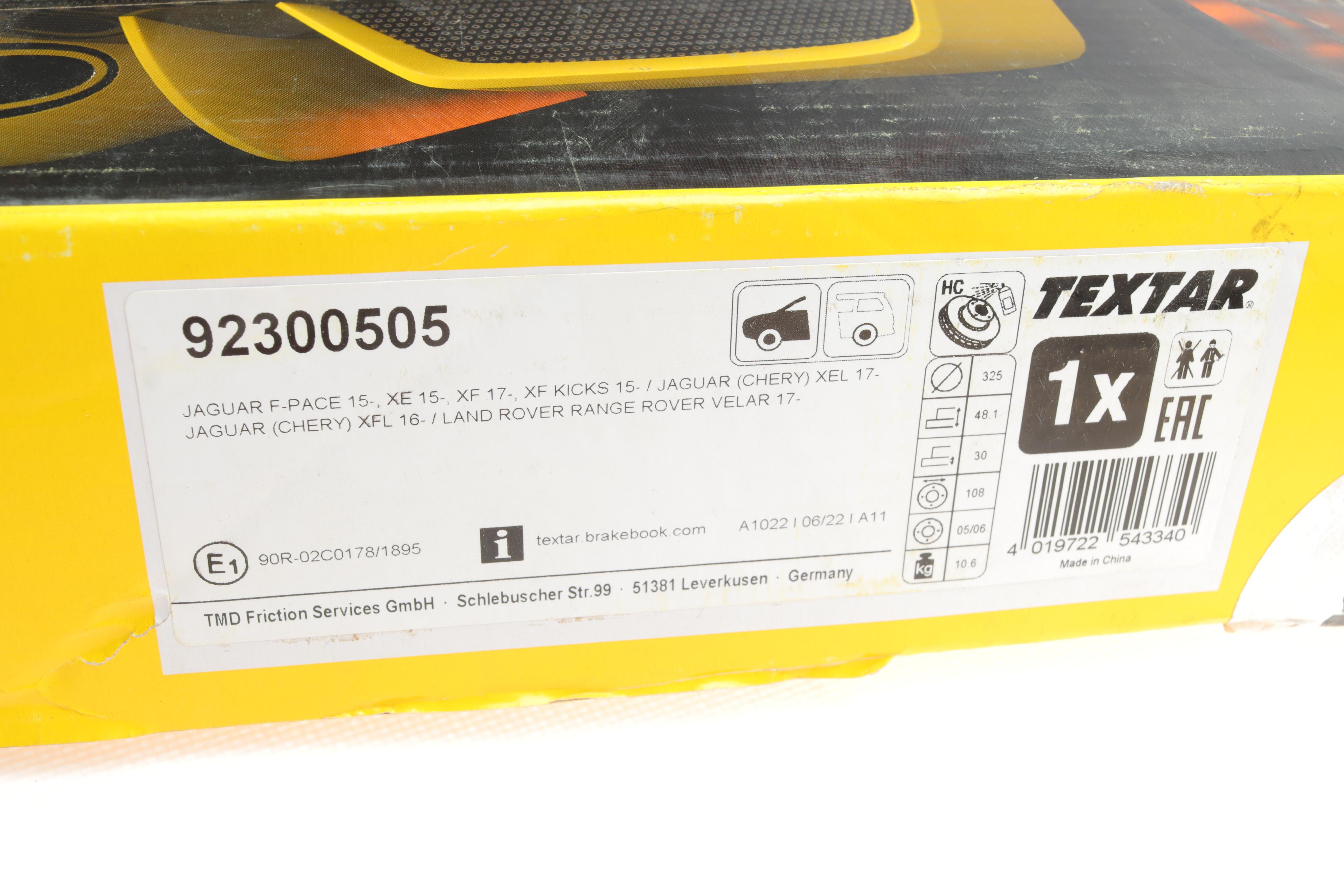 Диск тормозной (передний) Land Rover Range Rover Velar 17- (325x30) PRO+