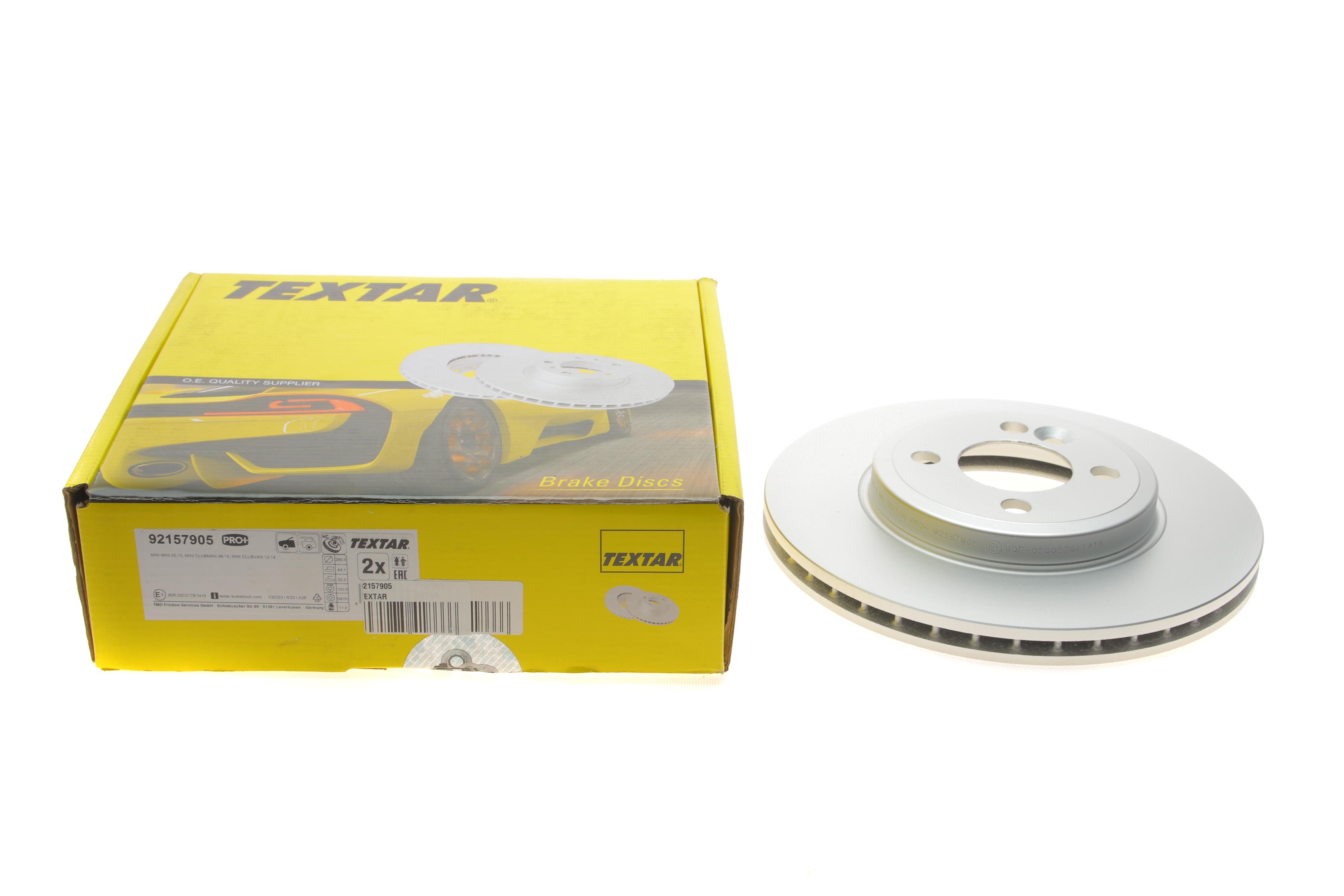 Диск тормозной (передний) MINI Cooper 2 06- (280x22) PRO+