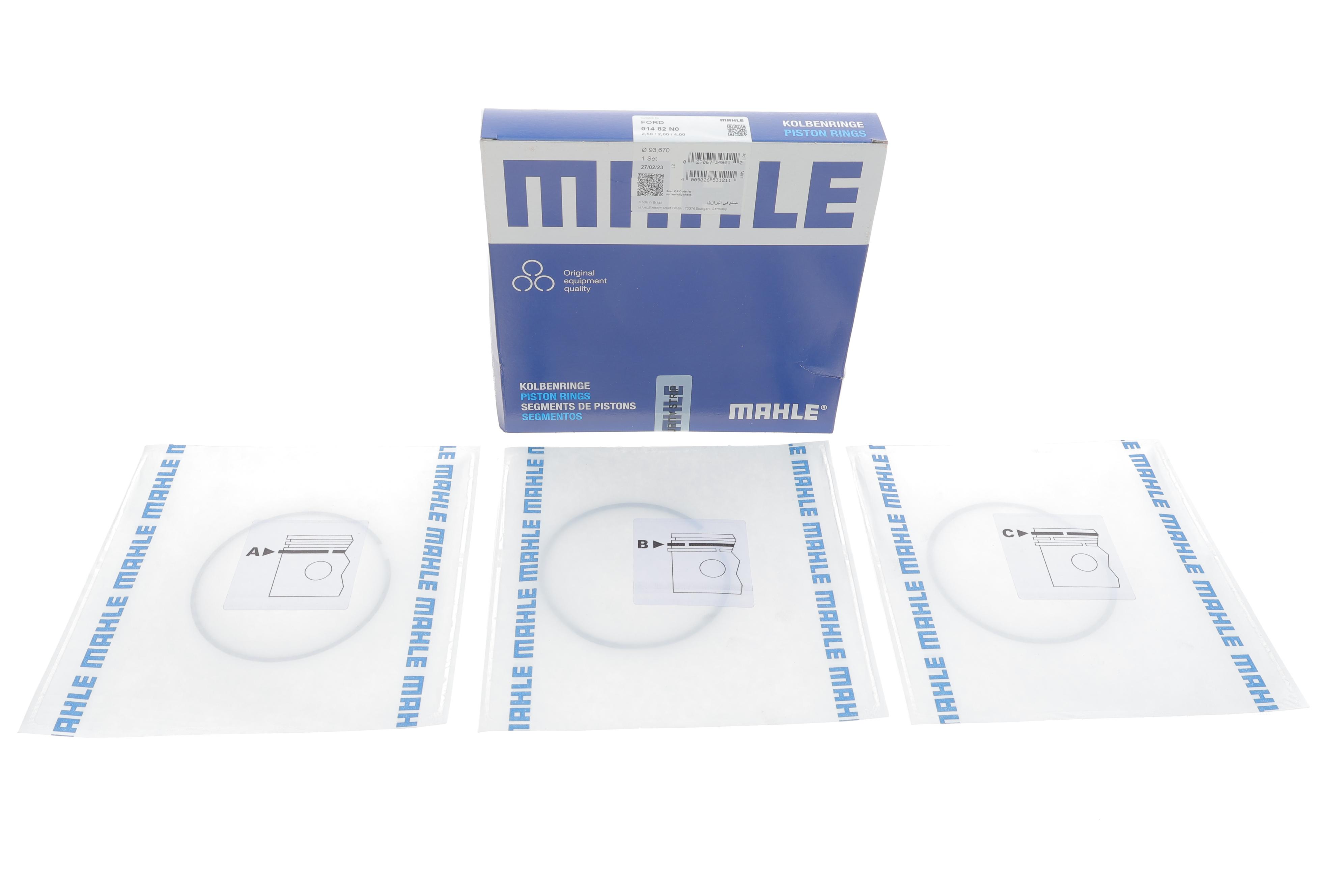 Кільця поршневі Ford Transit 2.5D/TD (93.67mm/STD) (2.5-2-4)