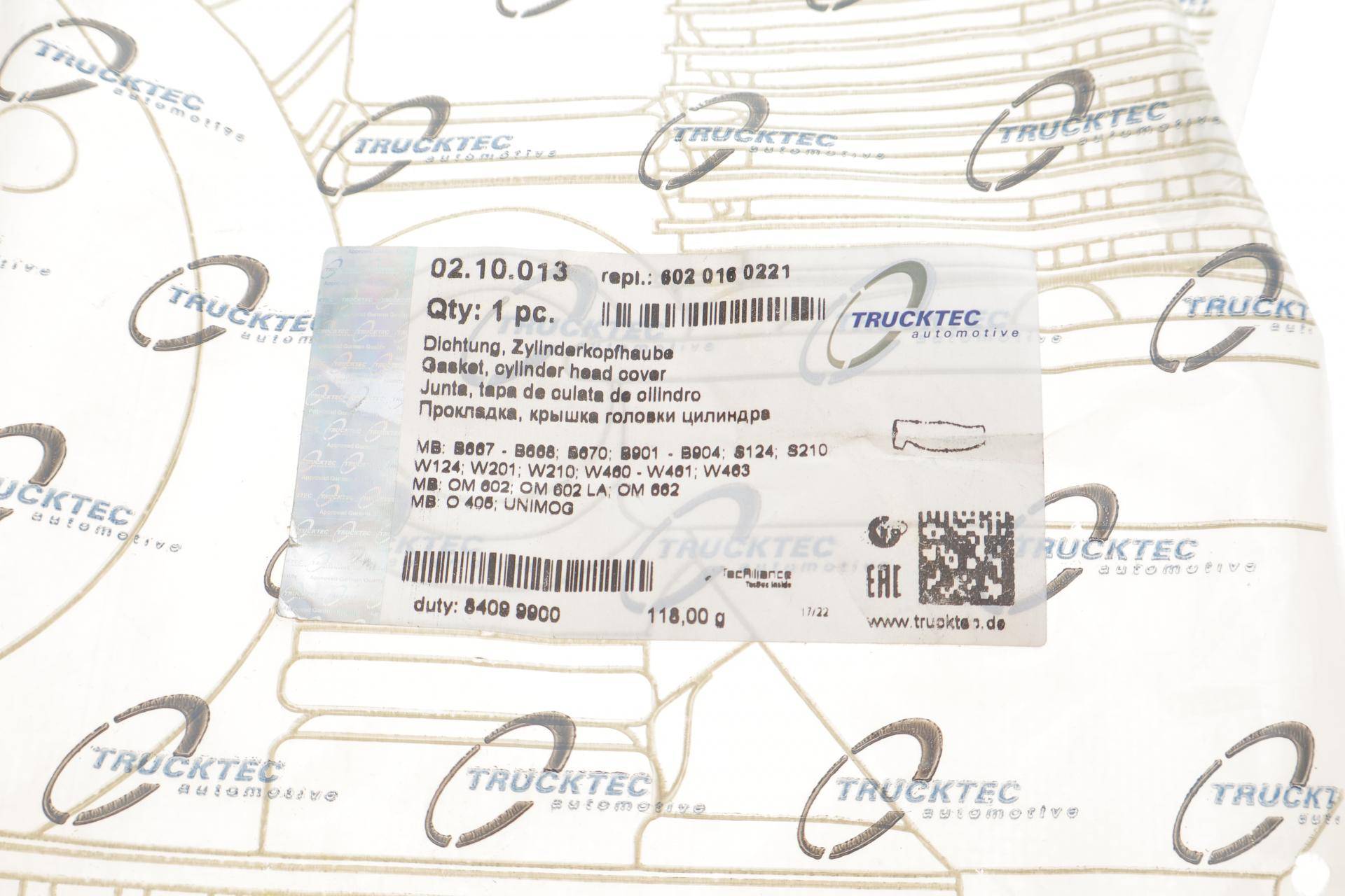 Прокладка кришки клапанів MB OM602