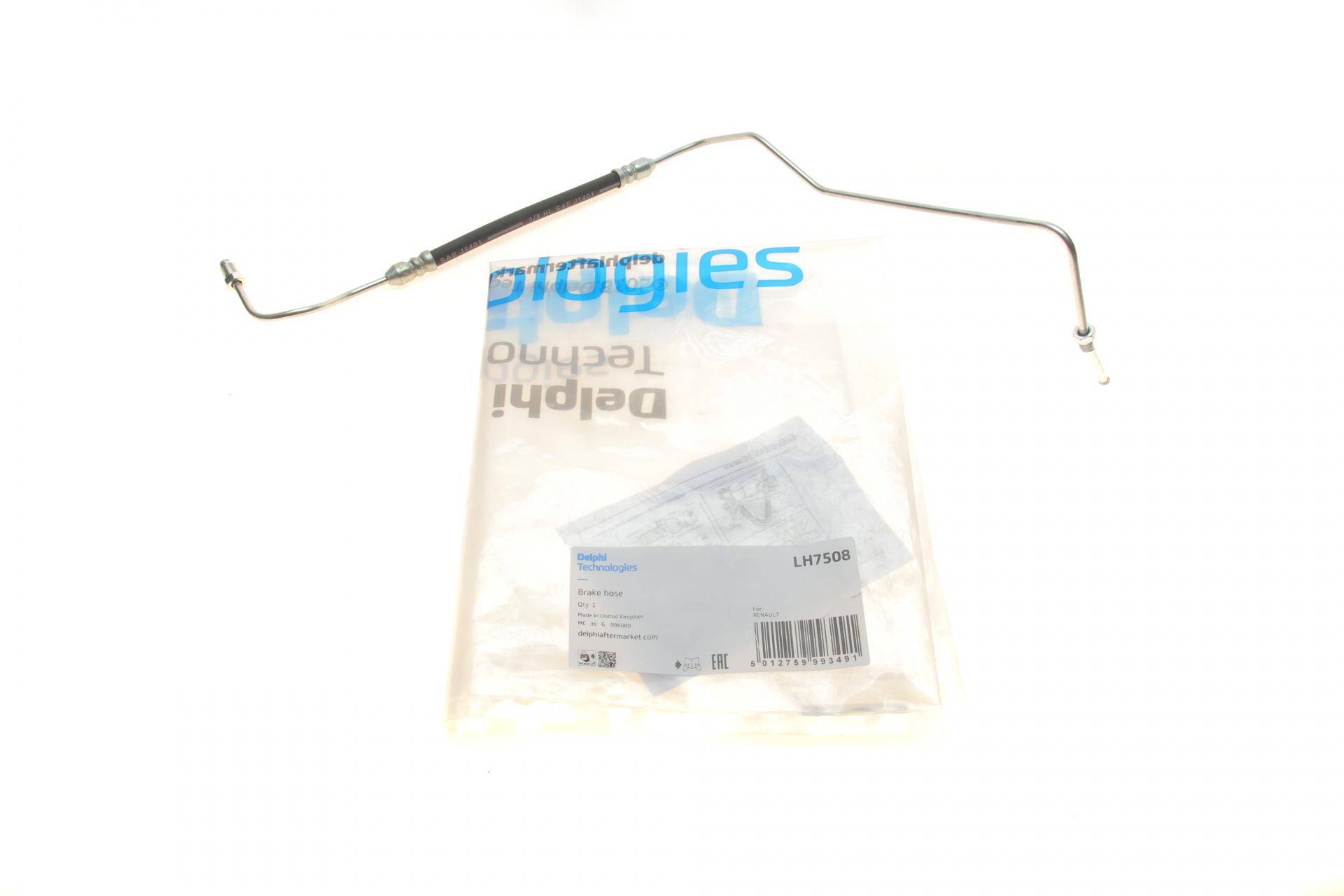 Шланг гальмівний (задній) Renault Fluence 10- (в зборі)