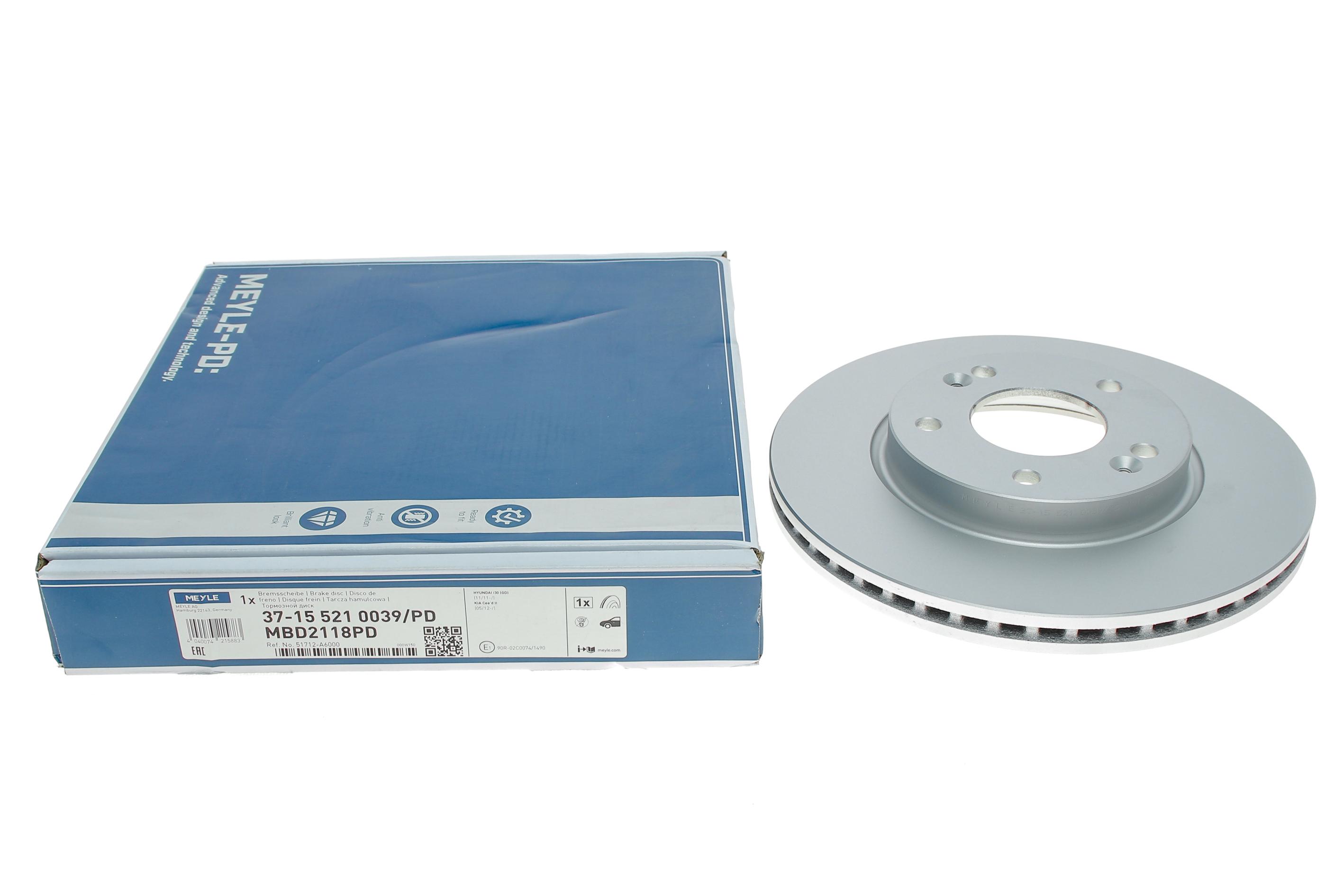 Диск гальмівний (передній) Hyundai Elantra/I30/Kia Ceed 12- (280x23)