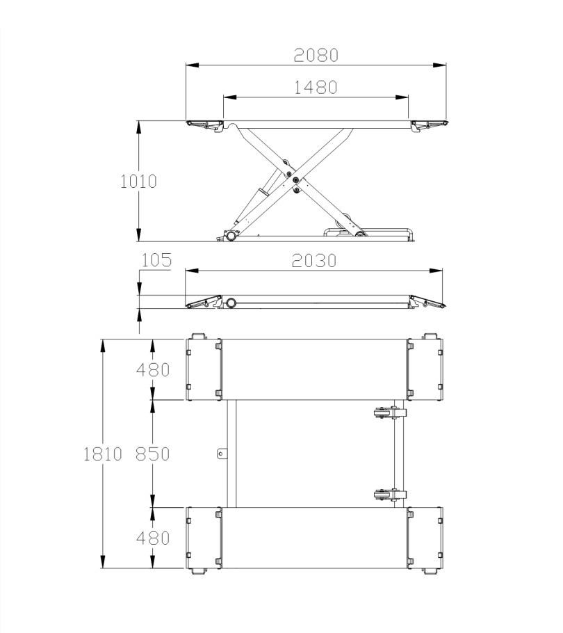 Підйомник ножичний мобільний MM UZ30LM 3000 кг 220В (без монтажу)
