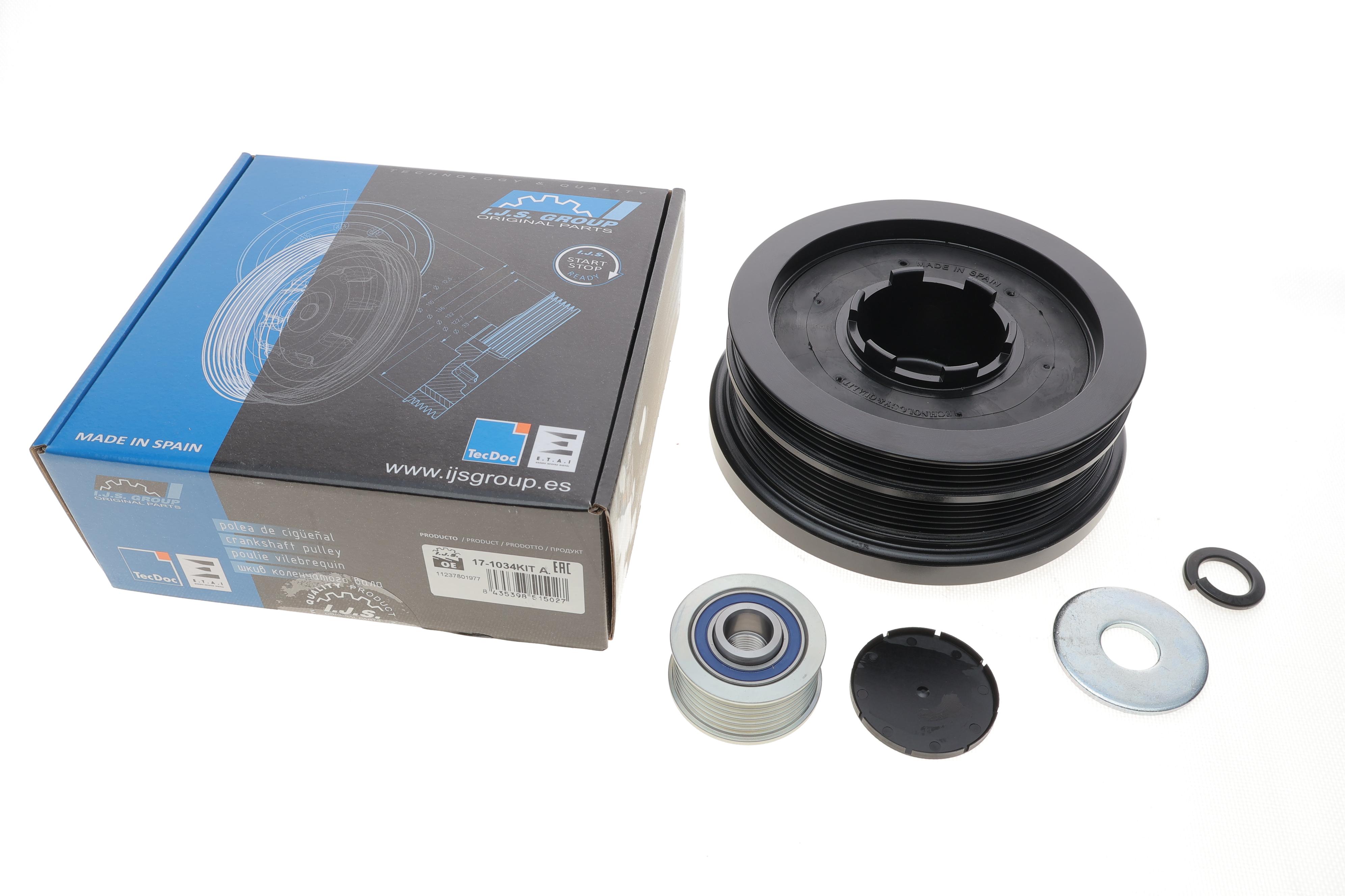 Шкив коленвала + шкив генератора BMW 1/3/5/X3 2.0D 02- (4PK+6PK)