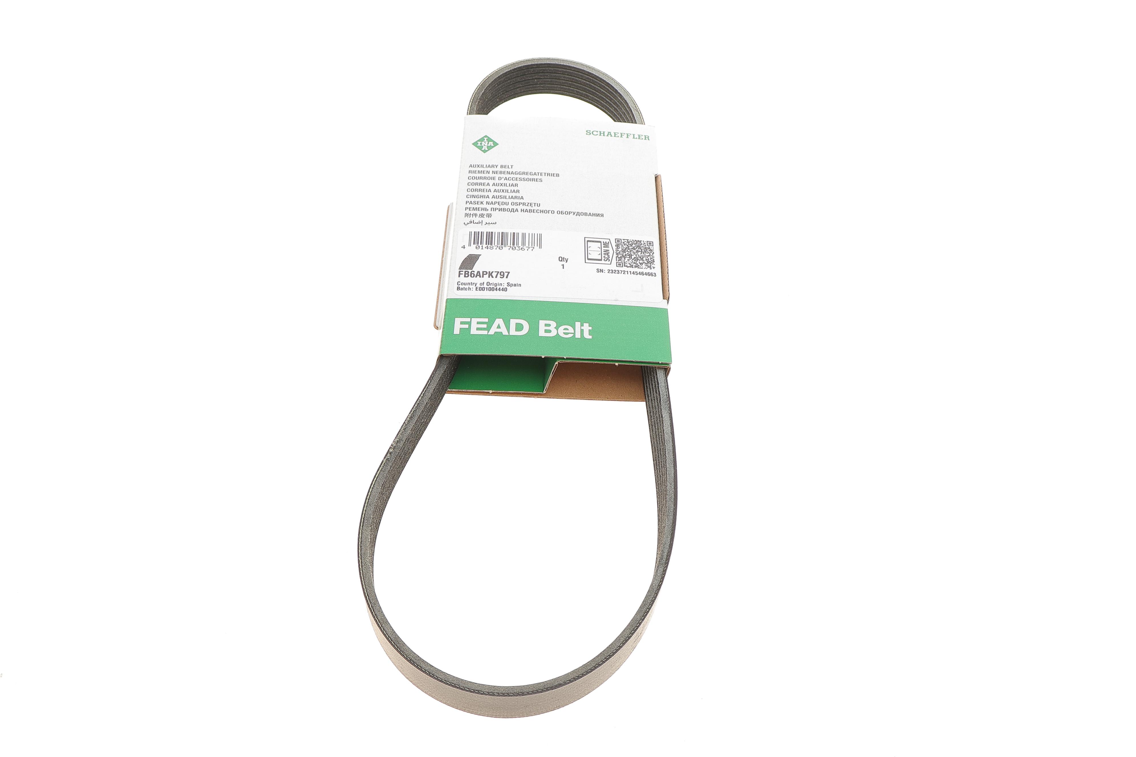 Ремень генератора Opel Grandland X 1.6 Turbo Hybrid 19- (6APK797)