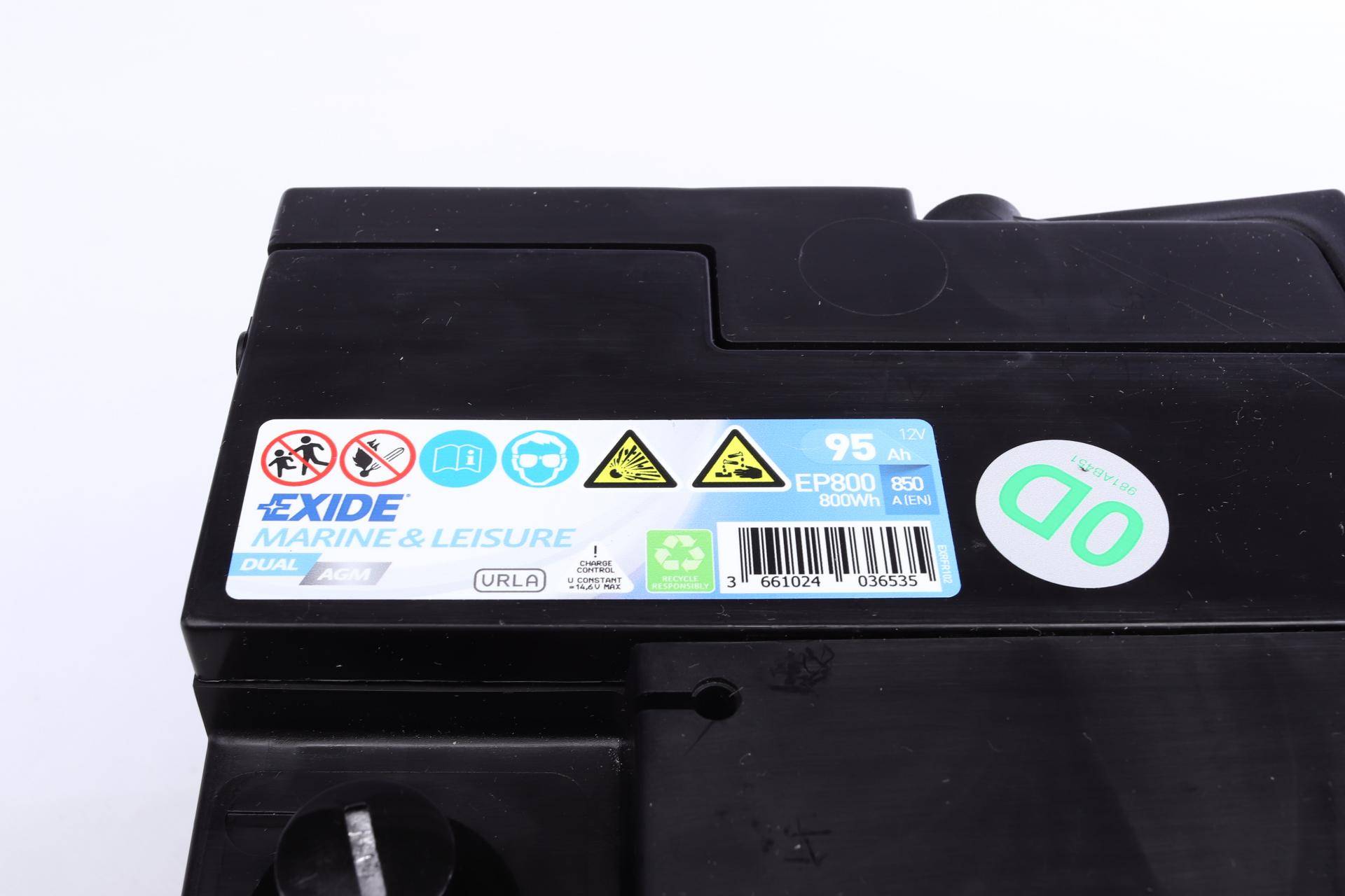 Акумуляторна батарея 95Ah 850A (353x175x190/+R/B13) (Dual AGM/для водного транспорту)