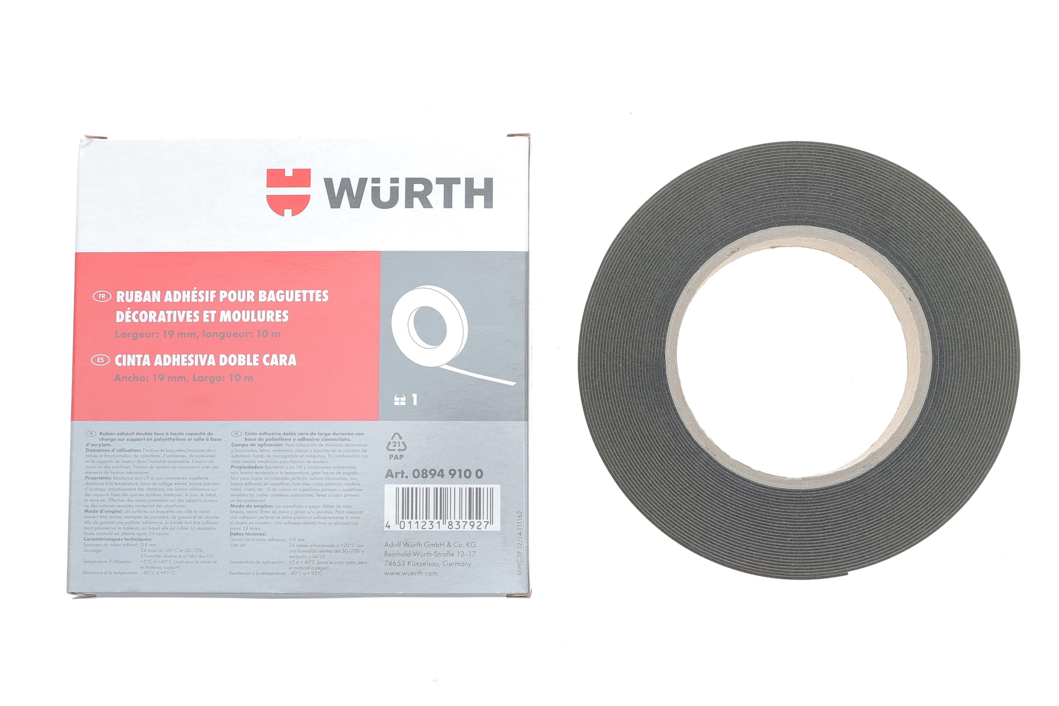 Стрічка клейка двостороння чорная 19mmx10m