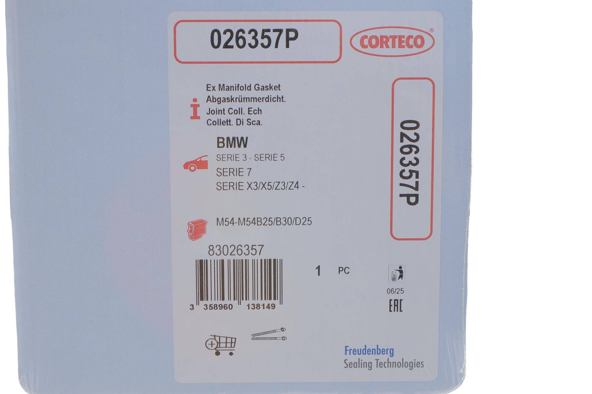 Прокладка колектора випускного BMW X3/X5 3.0i 00-06