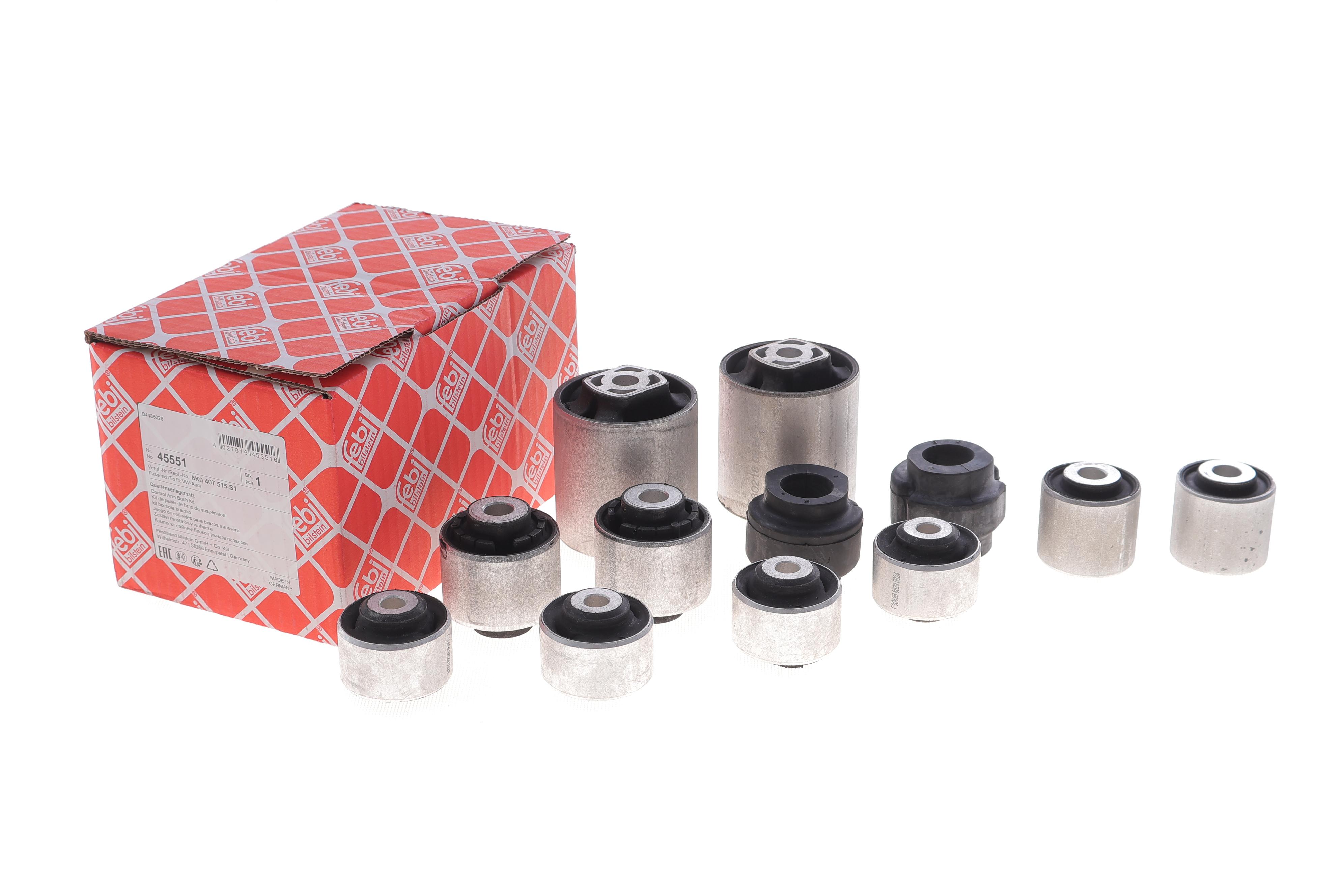 Комплект сайлентблоків передньої підвіски Audi A4 07-15/A5 07-17/A6 11-18 (10шт)