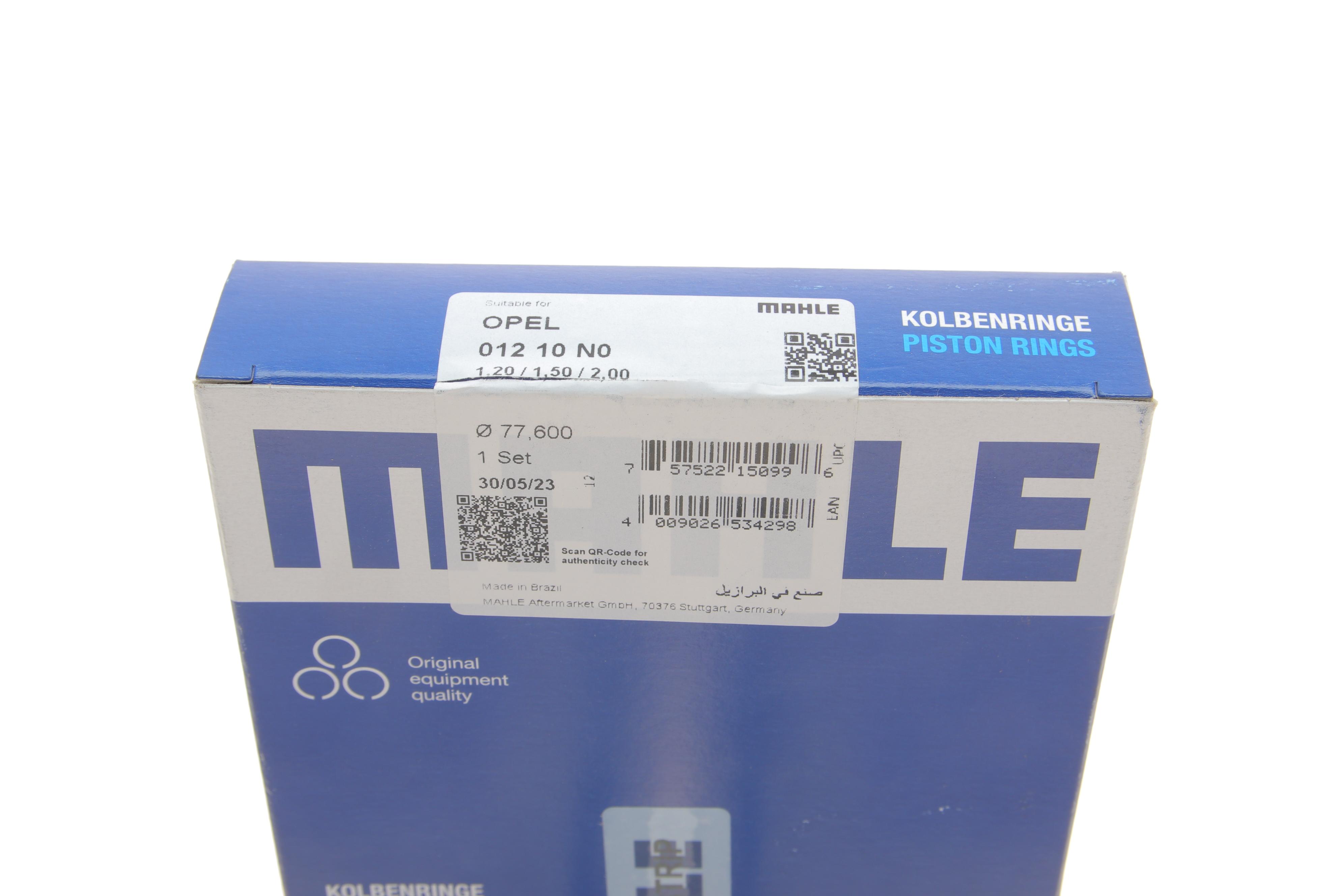 Кільця поршневі Opel Astra G 1.4 16V/Corsa C 1.4 98-09 (77.60mm/STD) (1.2-1.5-2)