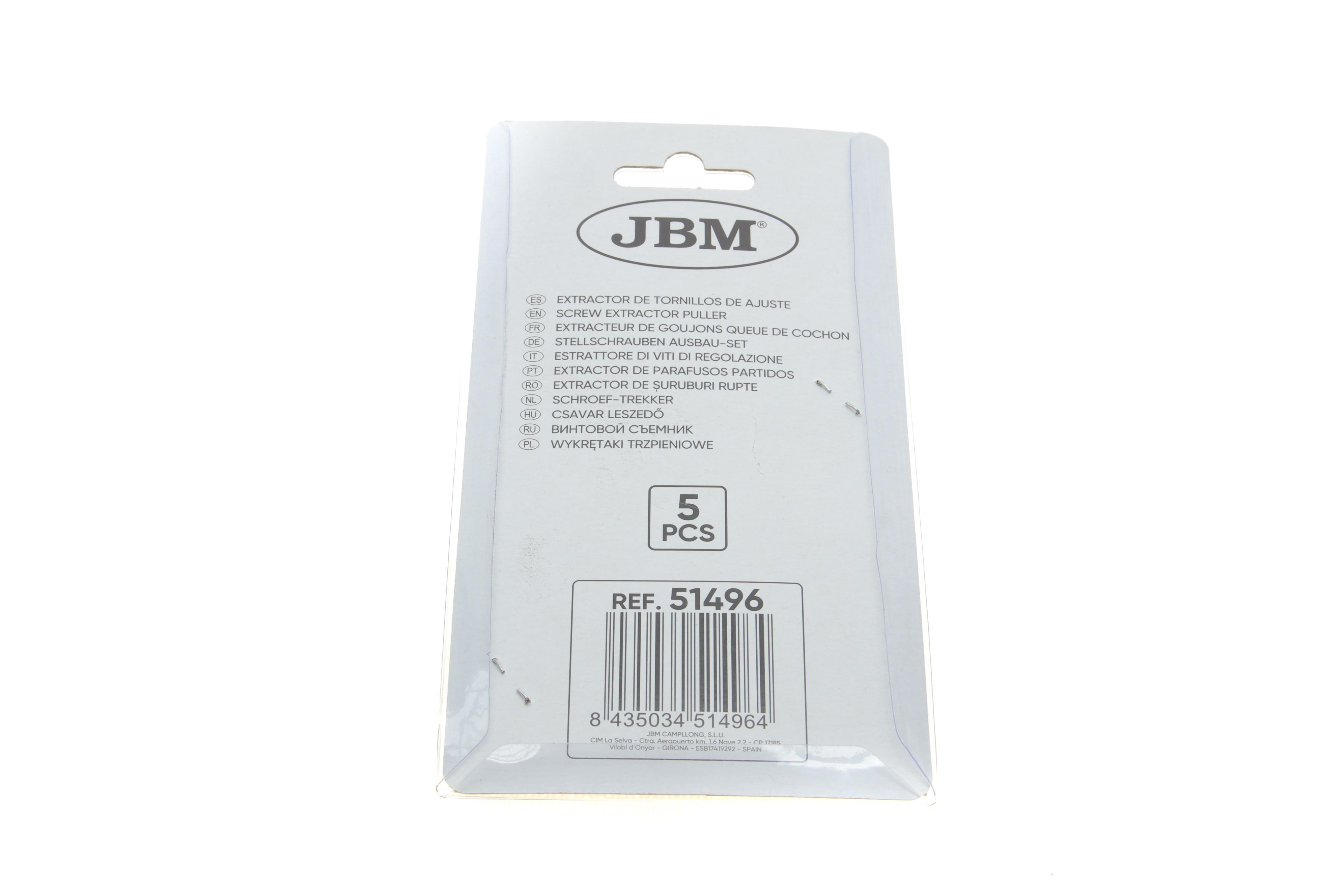 Набір екстракторів для вилучення зламаних/пошкоджених болтів/шпильок