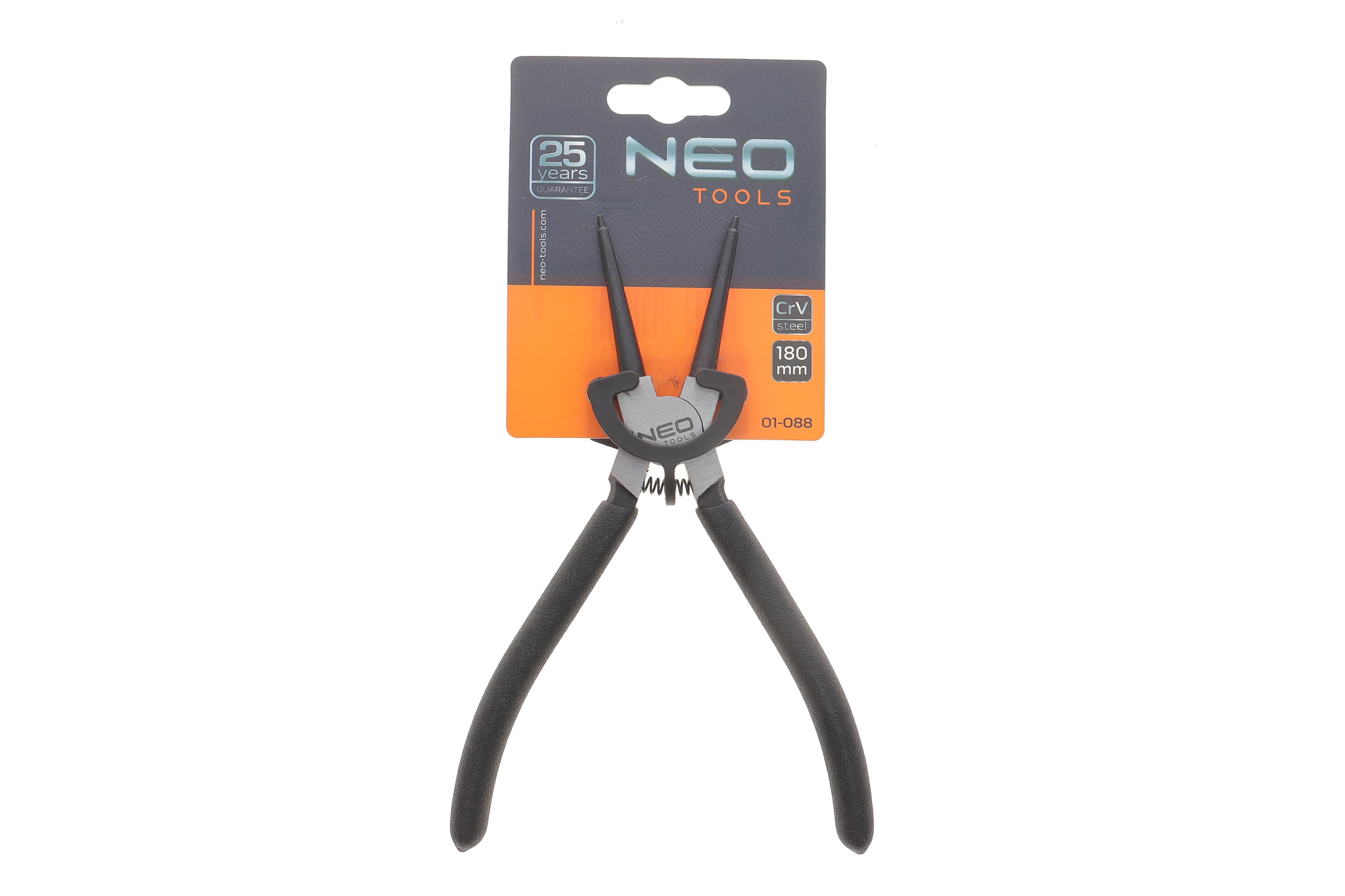 Щипці загнуті для внутрішніх стопорних кілець 1,3x10-25 мм L-180 мм