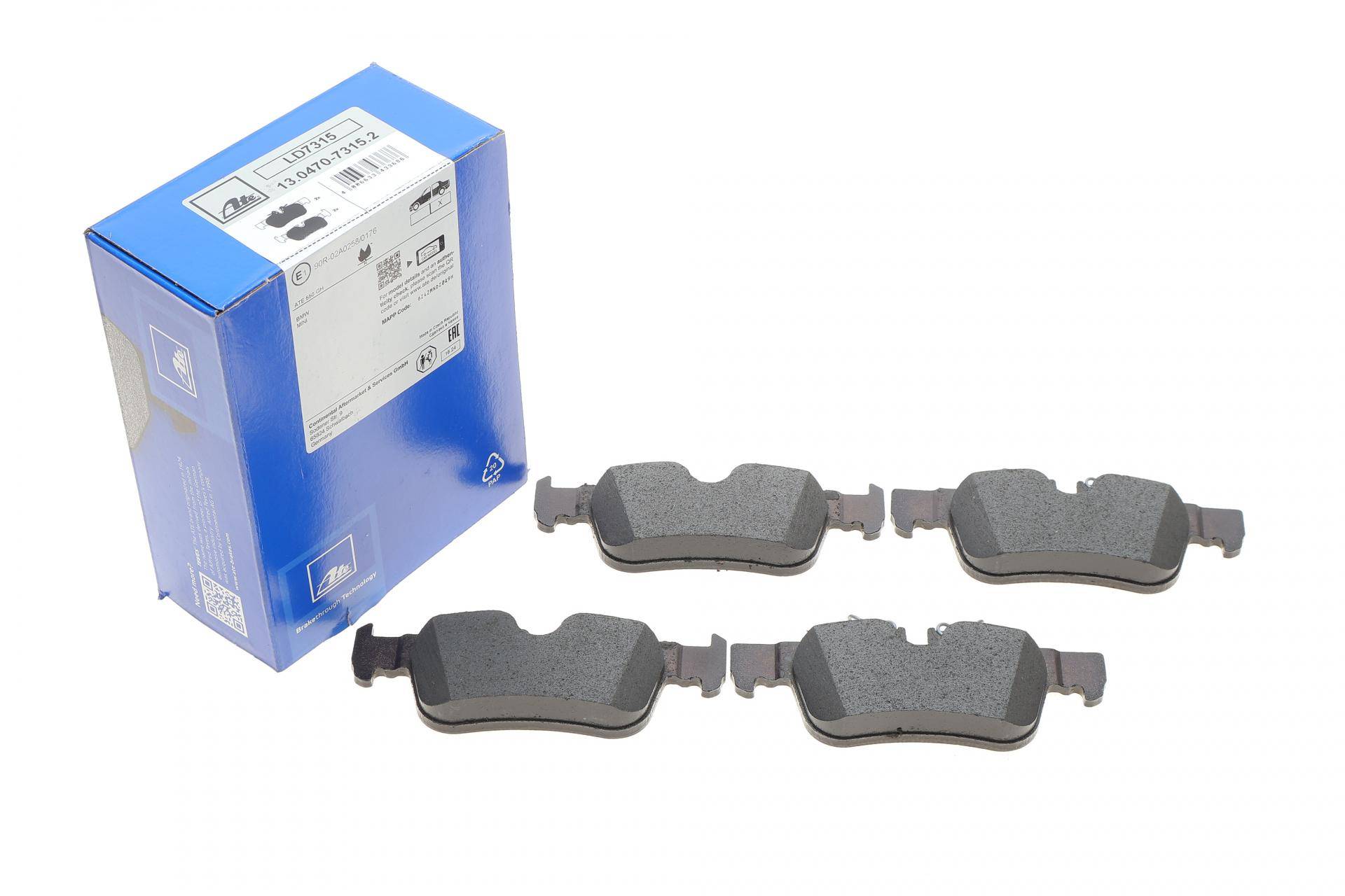 Колодки гальмівні (задні) BMW 2 (F44/46)/ i3 (I01)X1 (F48)/X2 (F39)/ Mini Clubman (F54) 13- ATE Ceramic