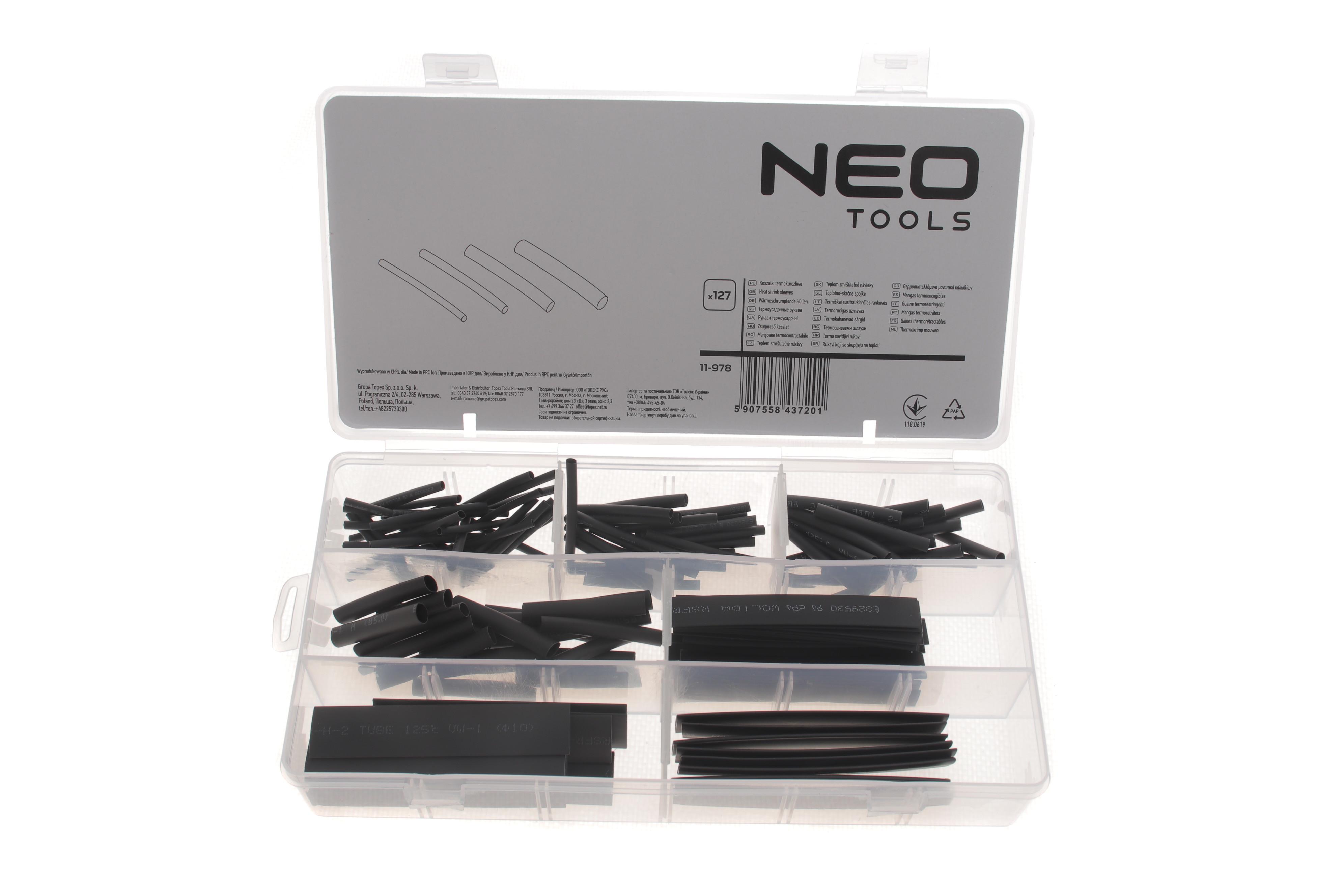 Термоусаджувана трубка (к-кт 127шт) (d=3.5mm-13mm)