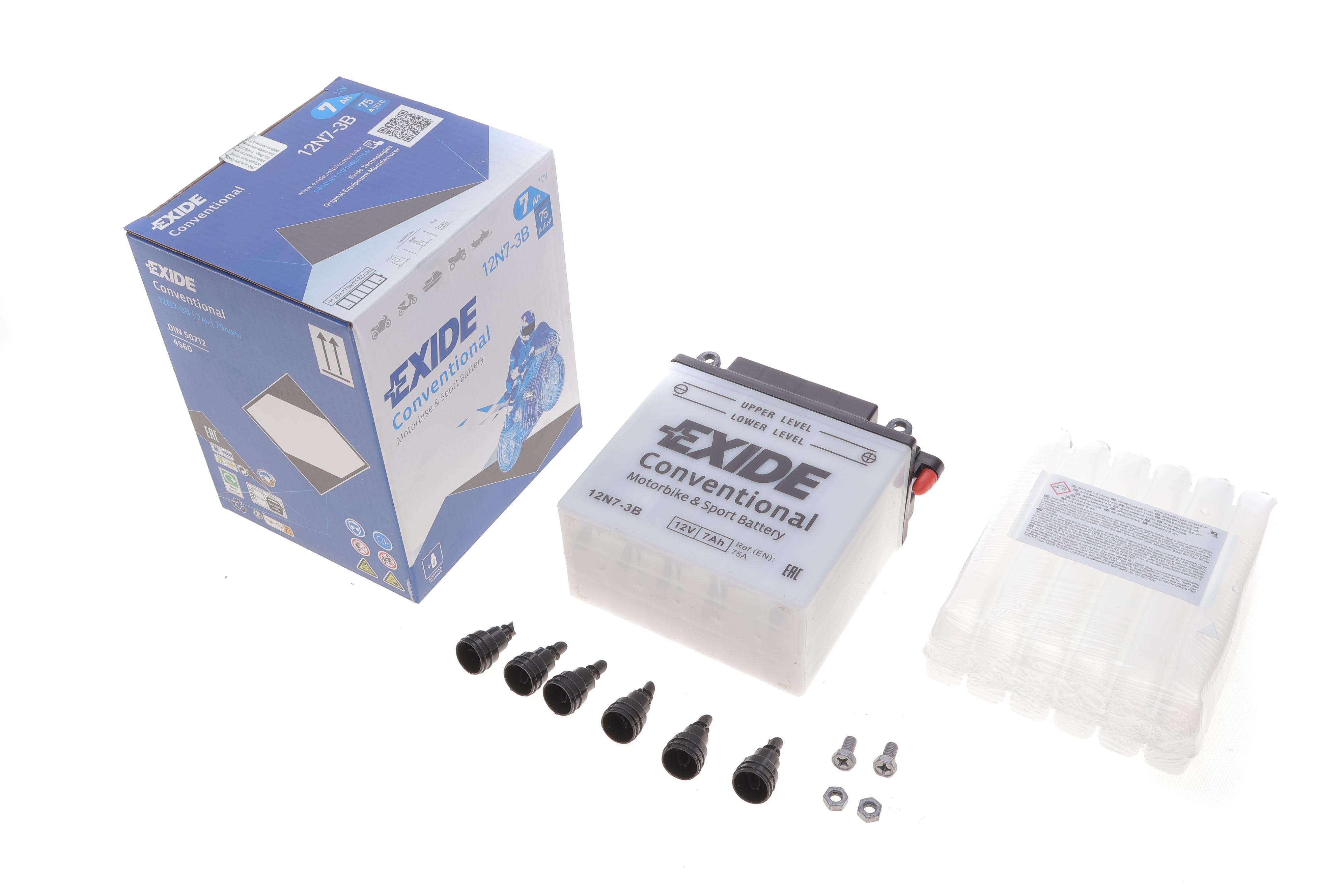 Акумуляторна батарея 7Ah/75A (135x75x133/+R/B0) (Conventional) (мото) (сухозаряджений)