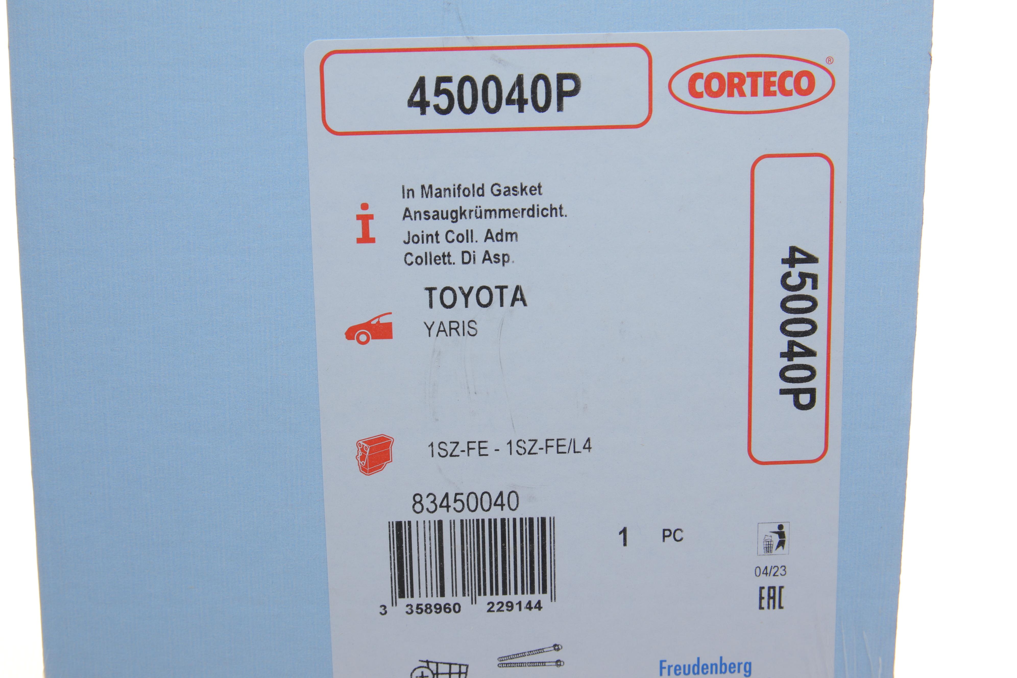 Прокладка колектора впускного Toyota Yaris 1.0/1.3 99-10