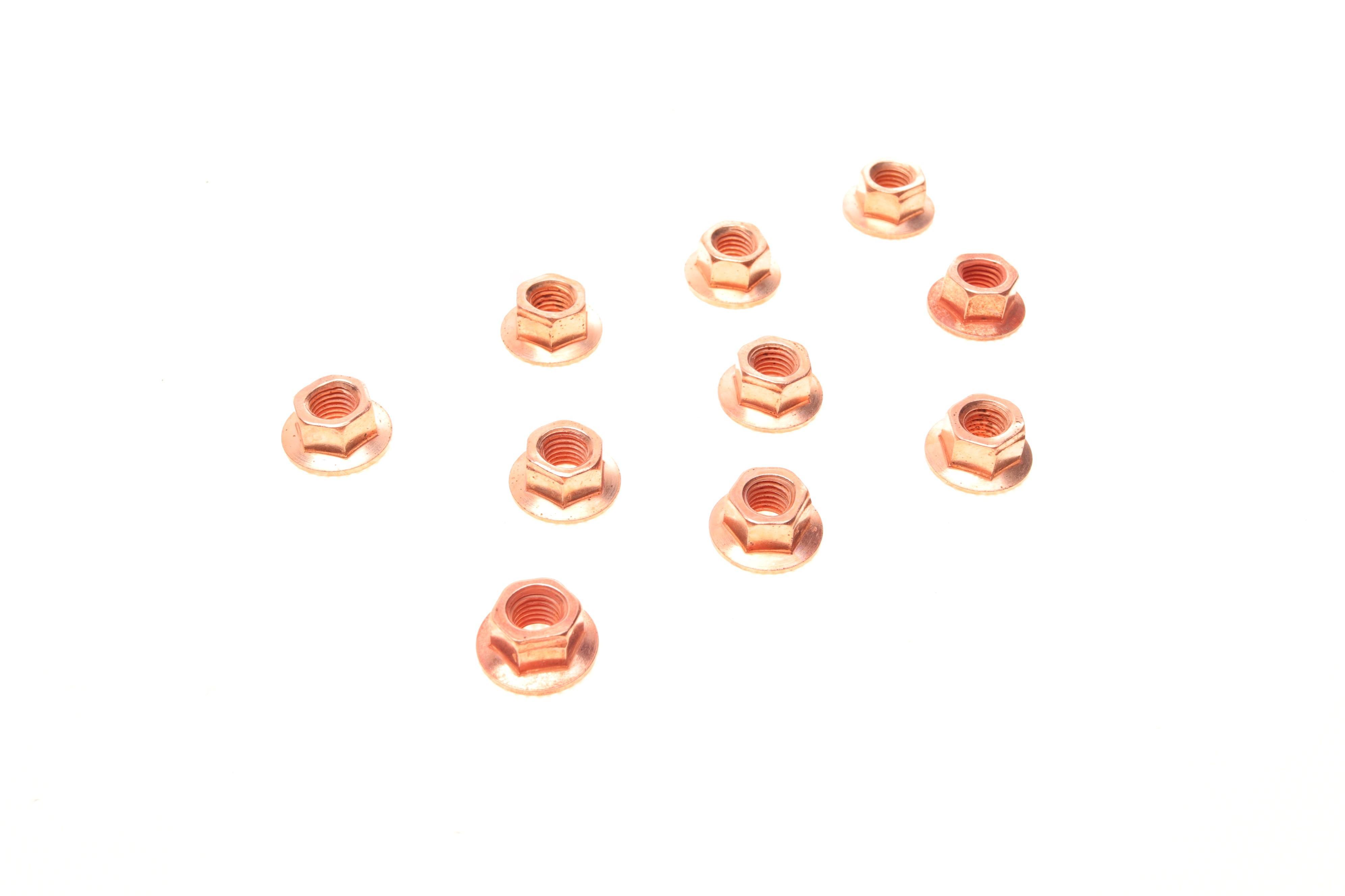 Гайка (M7x1.0) c буртиком самоконтрольна (к-кт 10шт) (SW11)