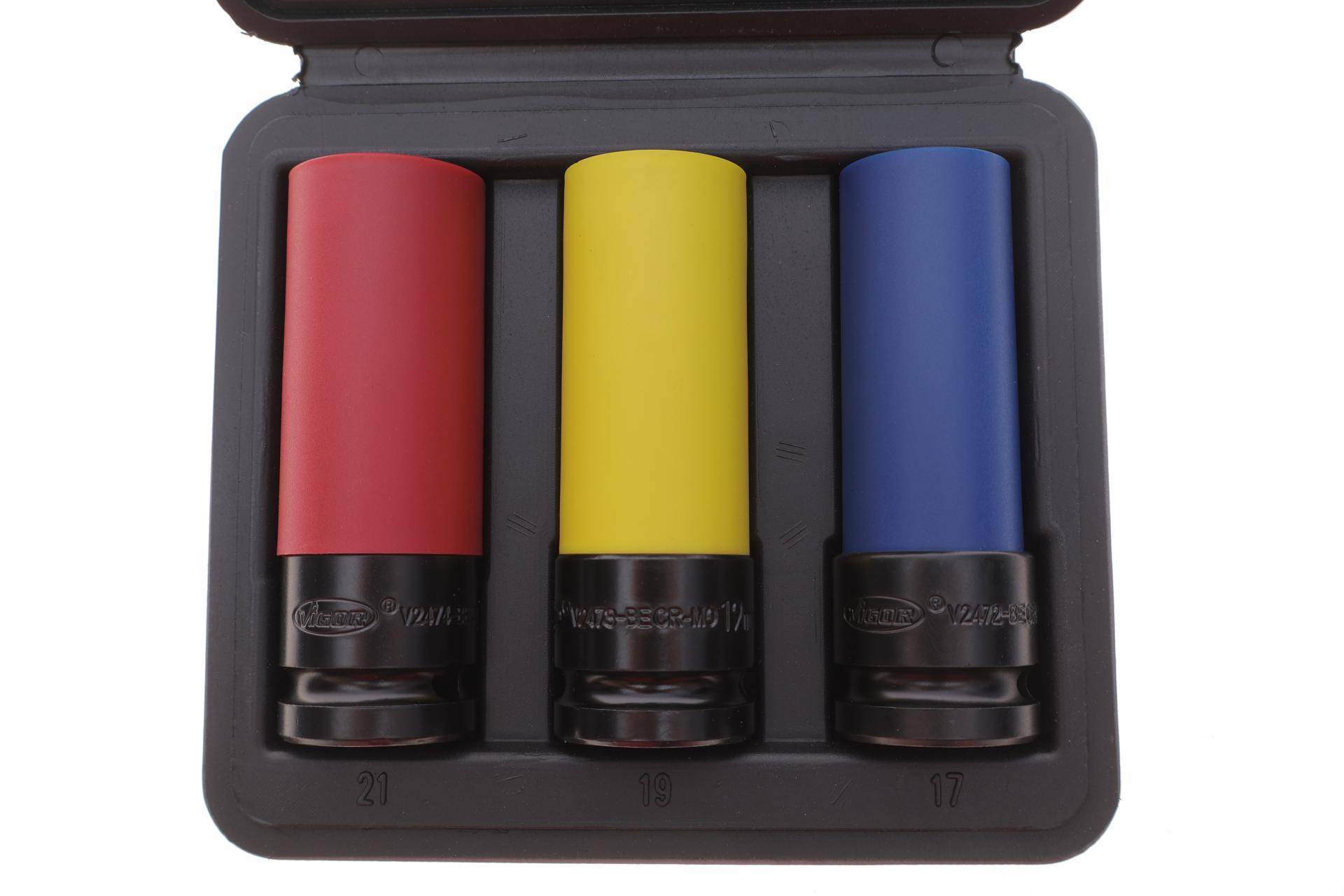 Набір ударних головок 1/2" для шиномонтажу 17-19-21 мм BLACK EDITION