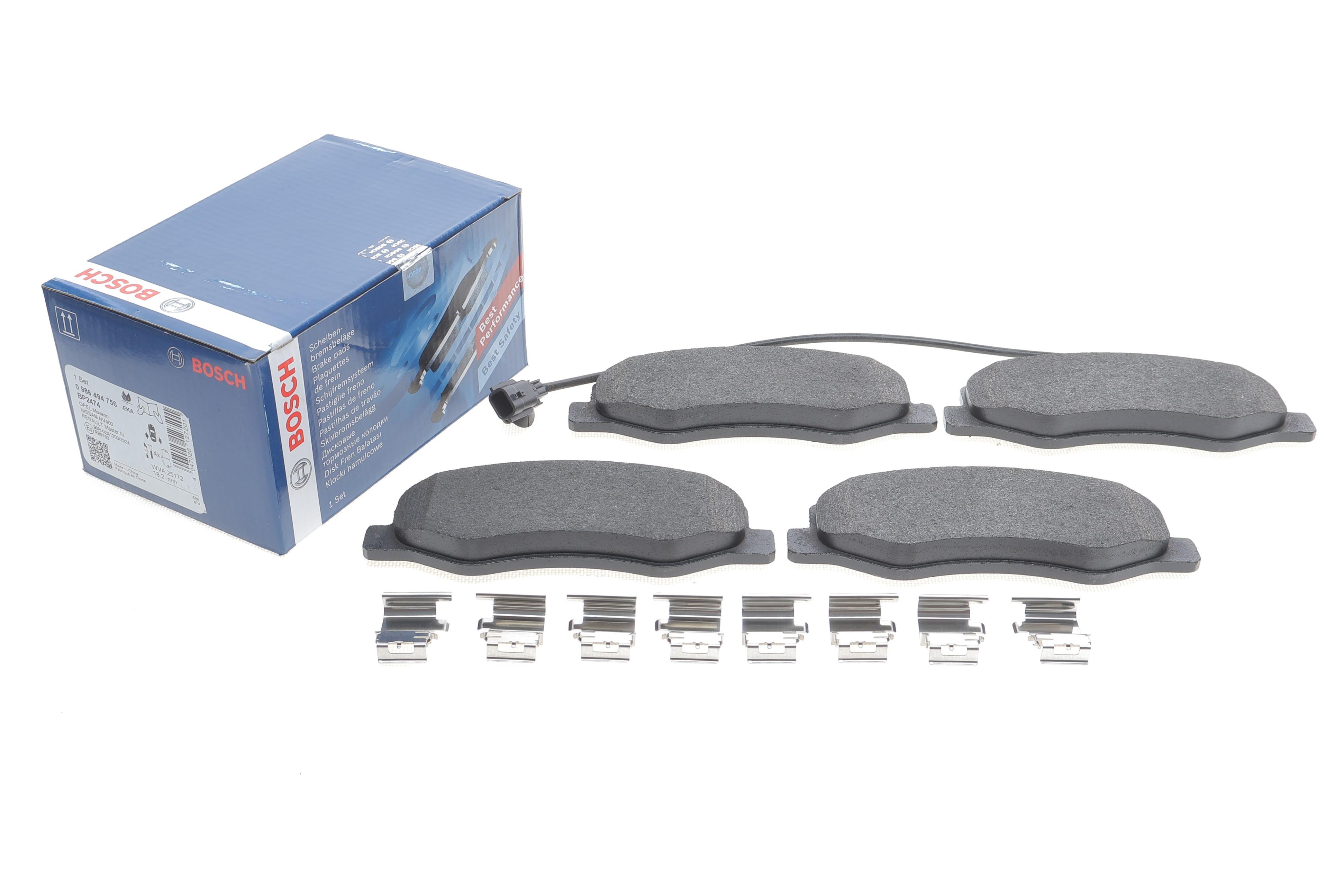 Колодки тормозные (задние) Renault Master III/Opel Movano B/Nissan NV400 10- (+датчик/к-кт)(спарка)