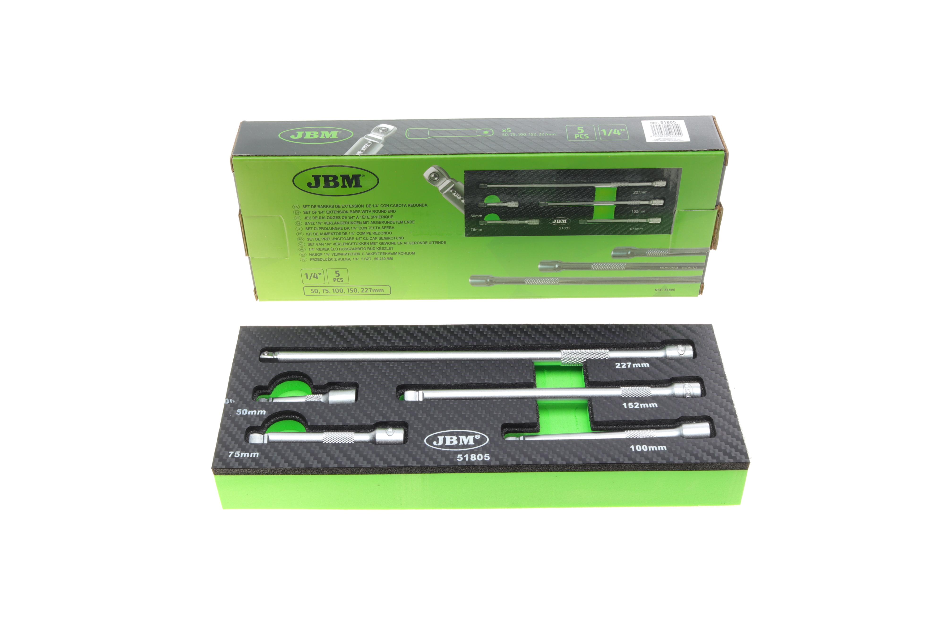 Набір подовжувачів 1/4" 50-227 мм 5 од.