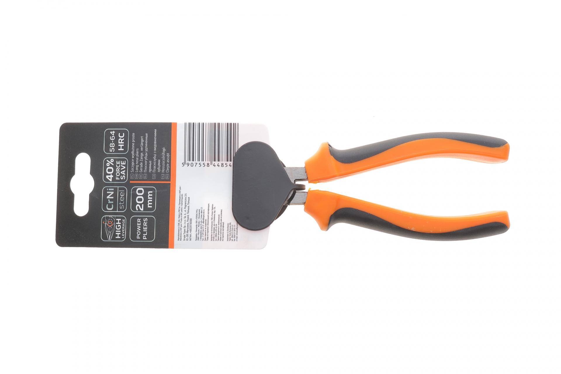 Плоскогубці з подовженими губками 8" 40% FS L-200 мм