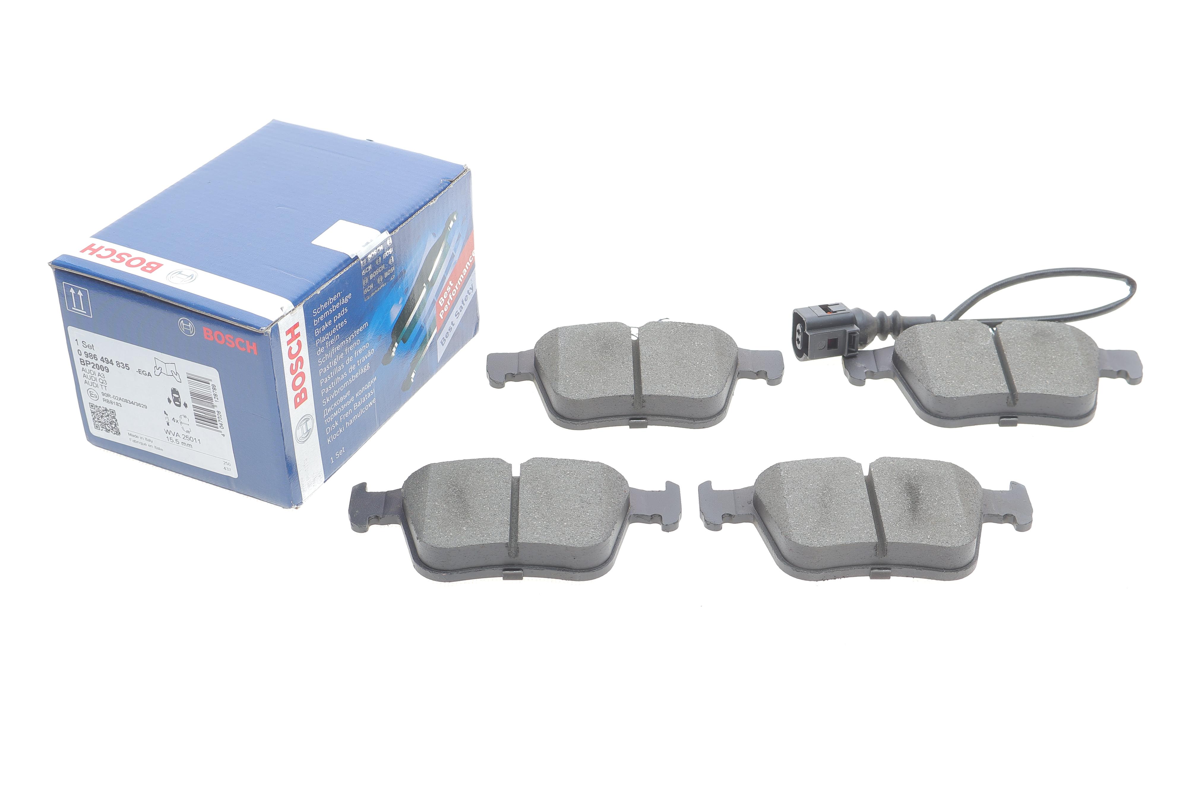 Колодки гальмівні (задні) Audi A3 2.5 RS 15-