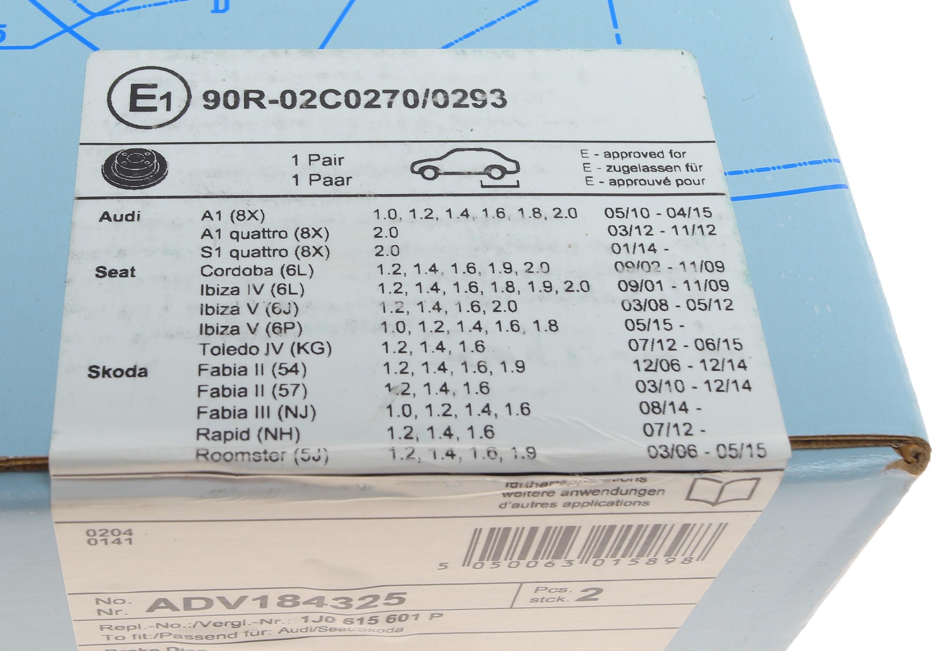 Диск гальмівний (задній) Skoda Fabia/Octavia/VW Golf IV 98- (230x9)