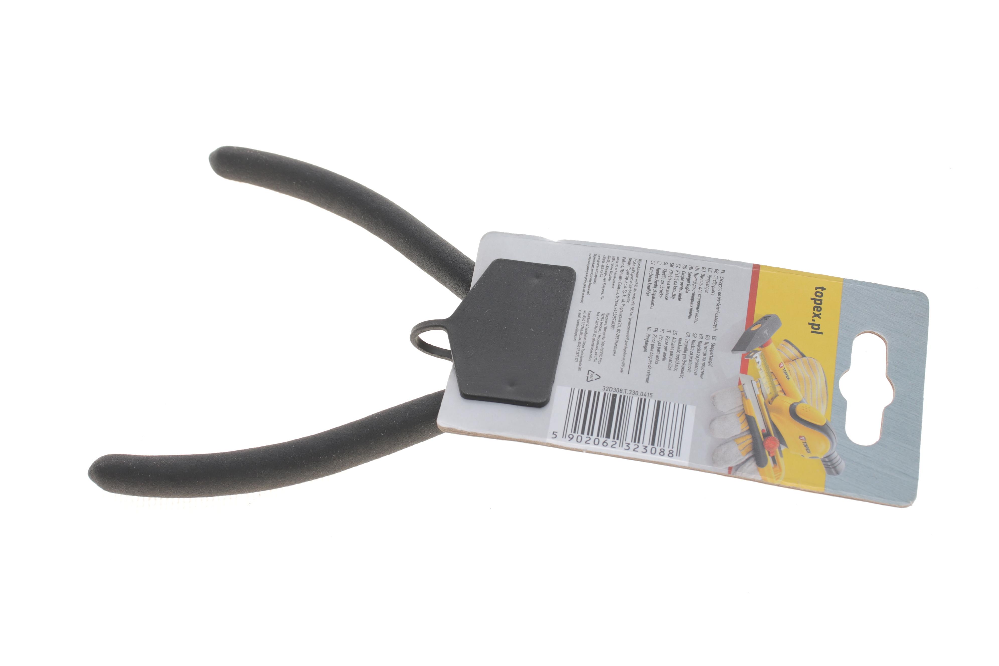 Щипці прямі для внутрішніх стопорних кілець 1,8x19-60 мм L-180 мм