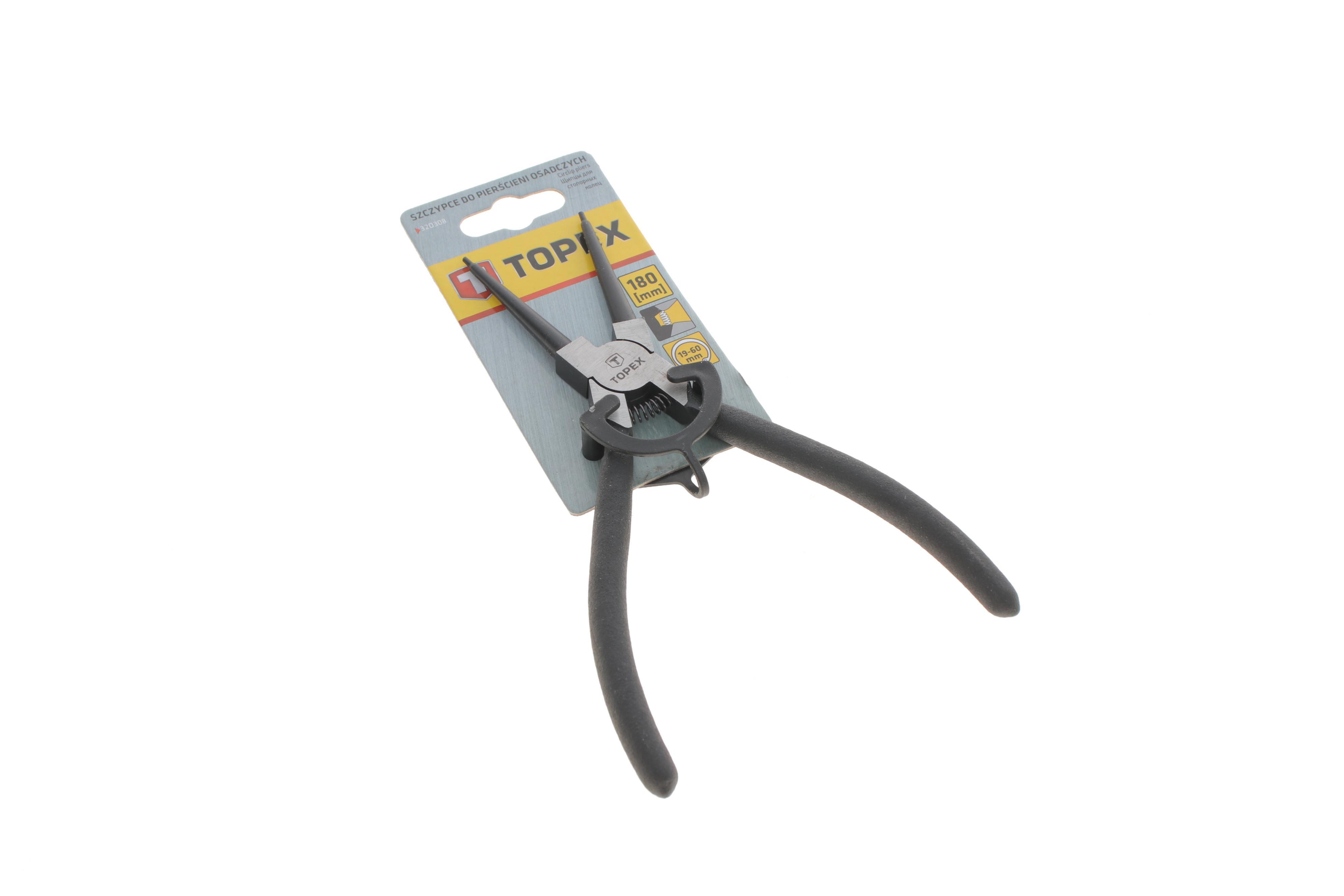 Щипці прямі для внутрішніх стопорних кілець 1,8x19-60 мм L-180 мм